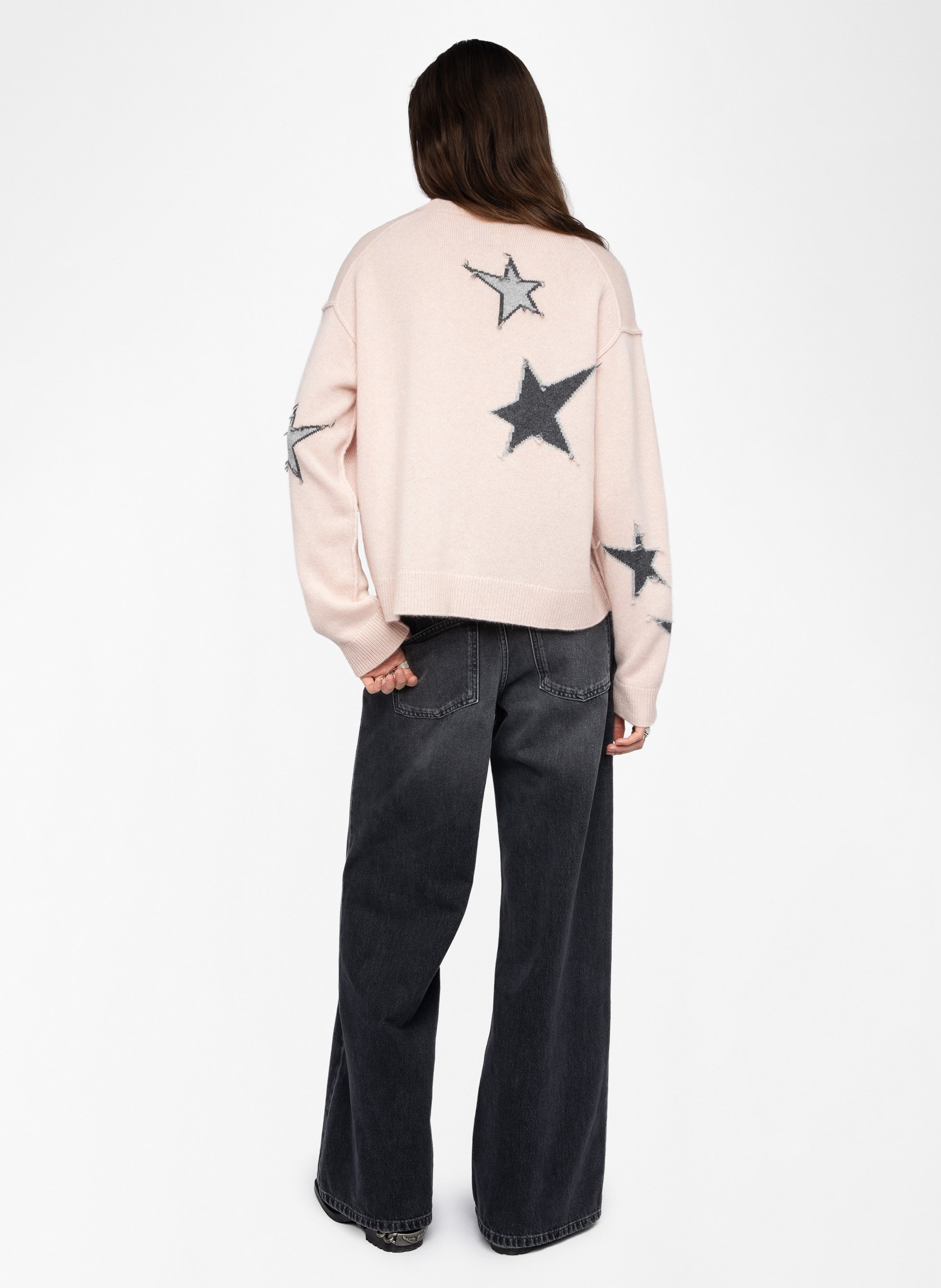 Pull col rond en cachemire ZADIG&VOLTAIRE Rose
