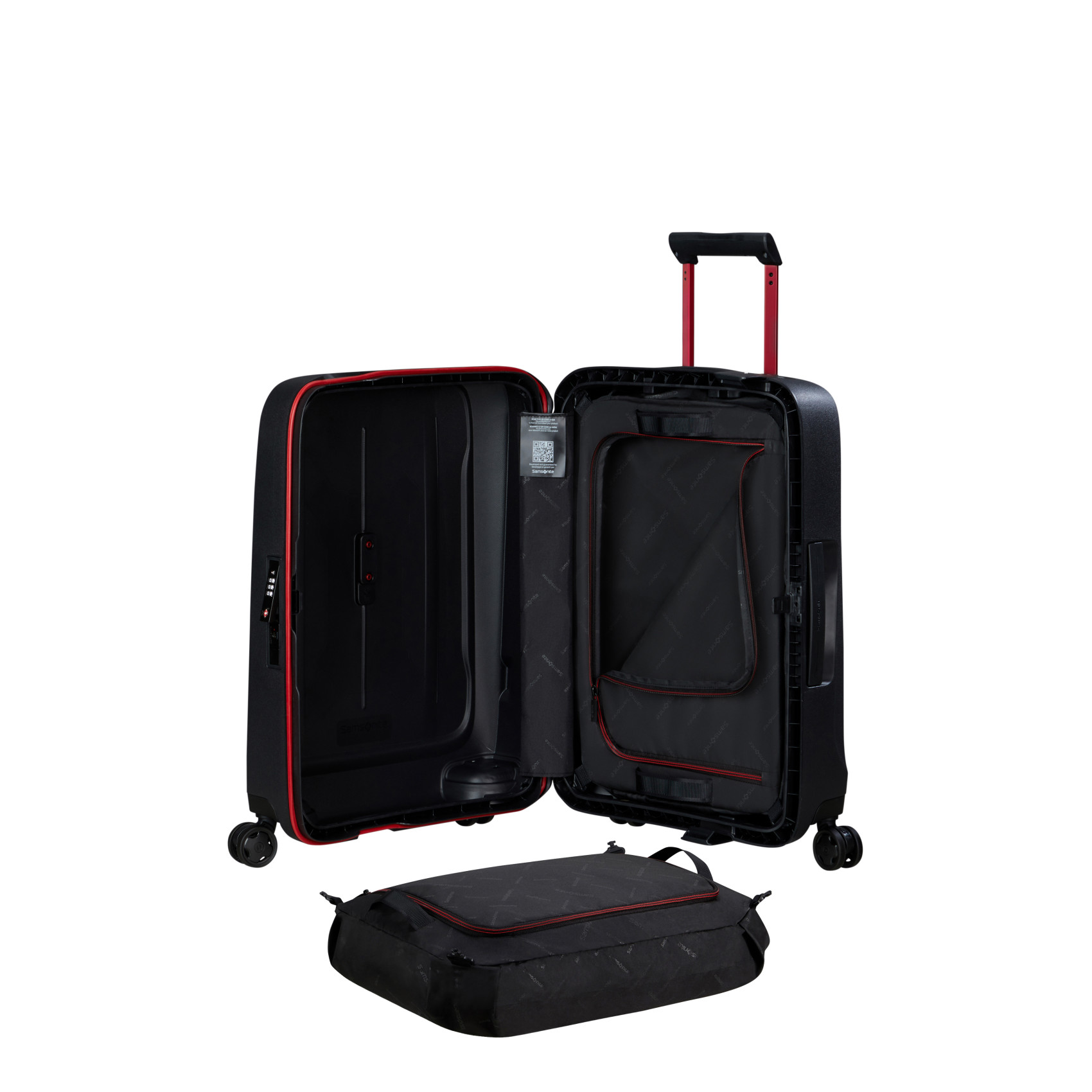 Essens 4-wheel carry-on suitcase size S SAMSONITE Black