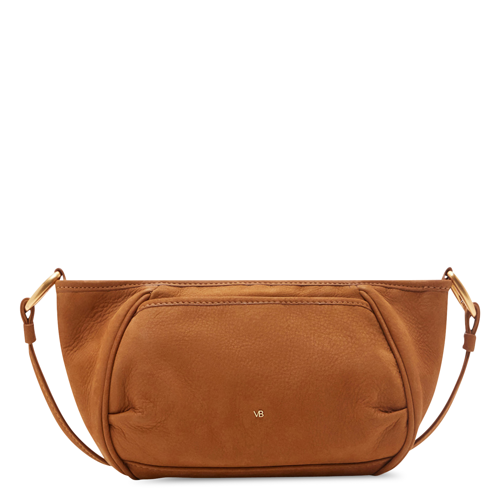 Sac porté épaule en cuir LUNE Cognac