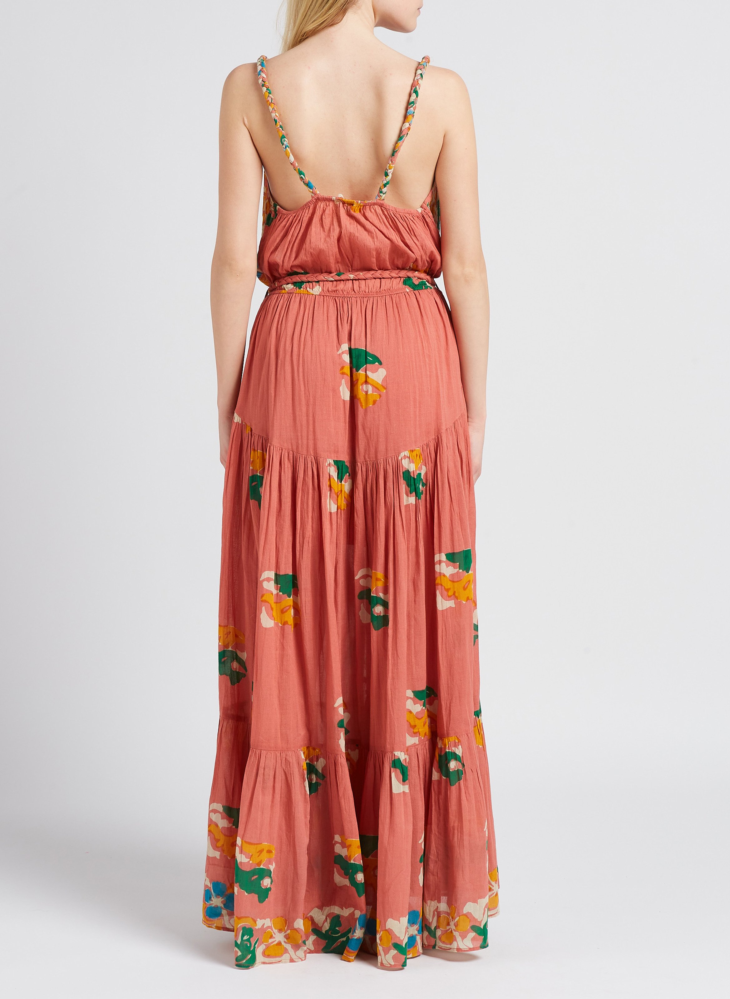 Robe longue col V imprimé floral MES DEMOISELLES Multicolore