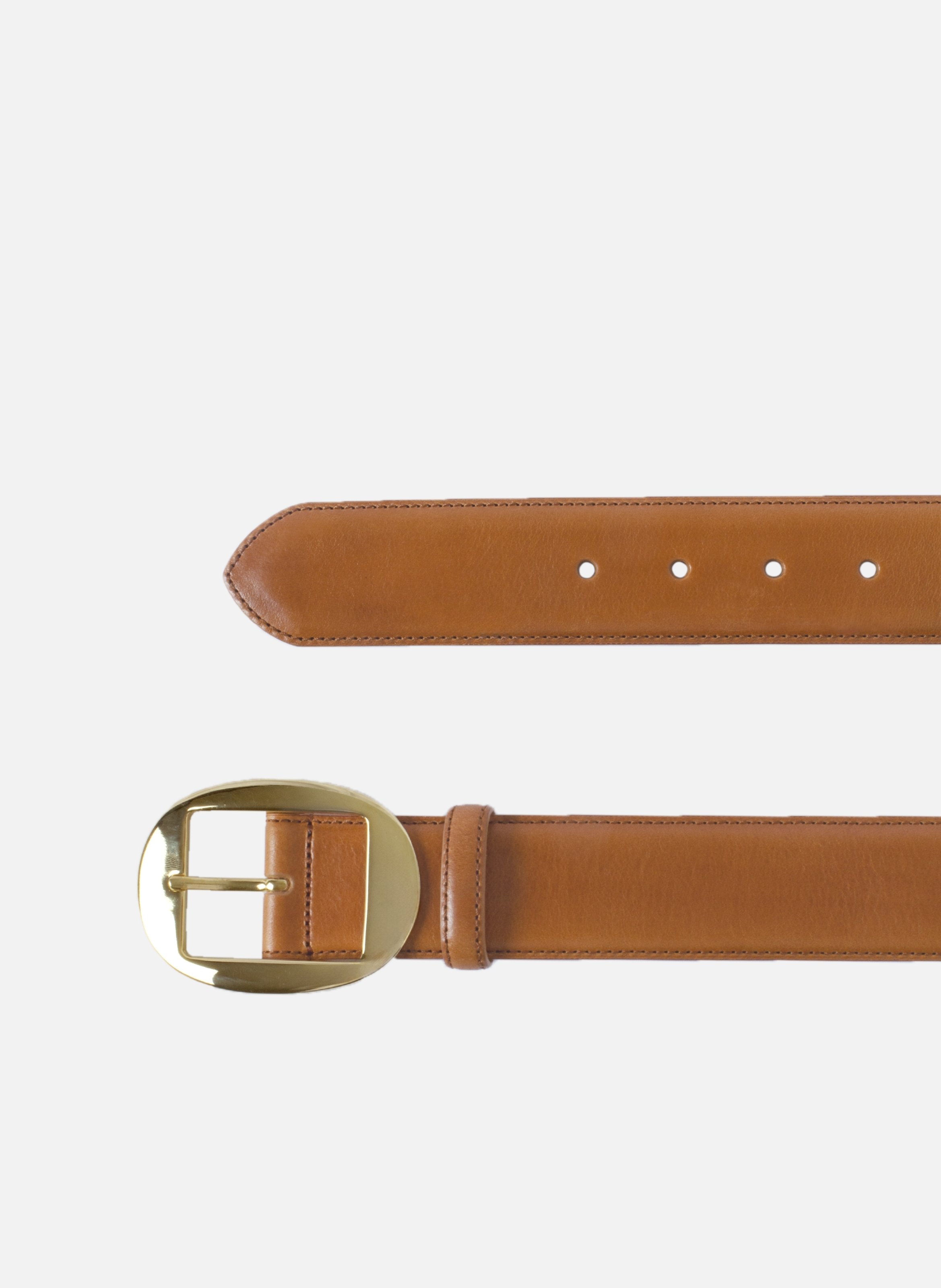 <b>Smooth Leather Camel Louise Belt</b> JULES & JENN Brown