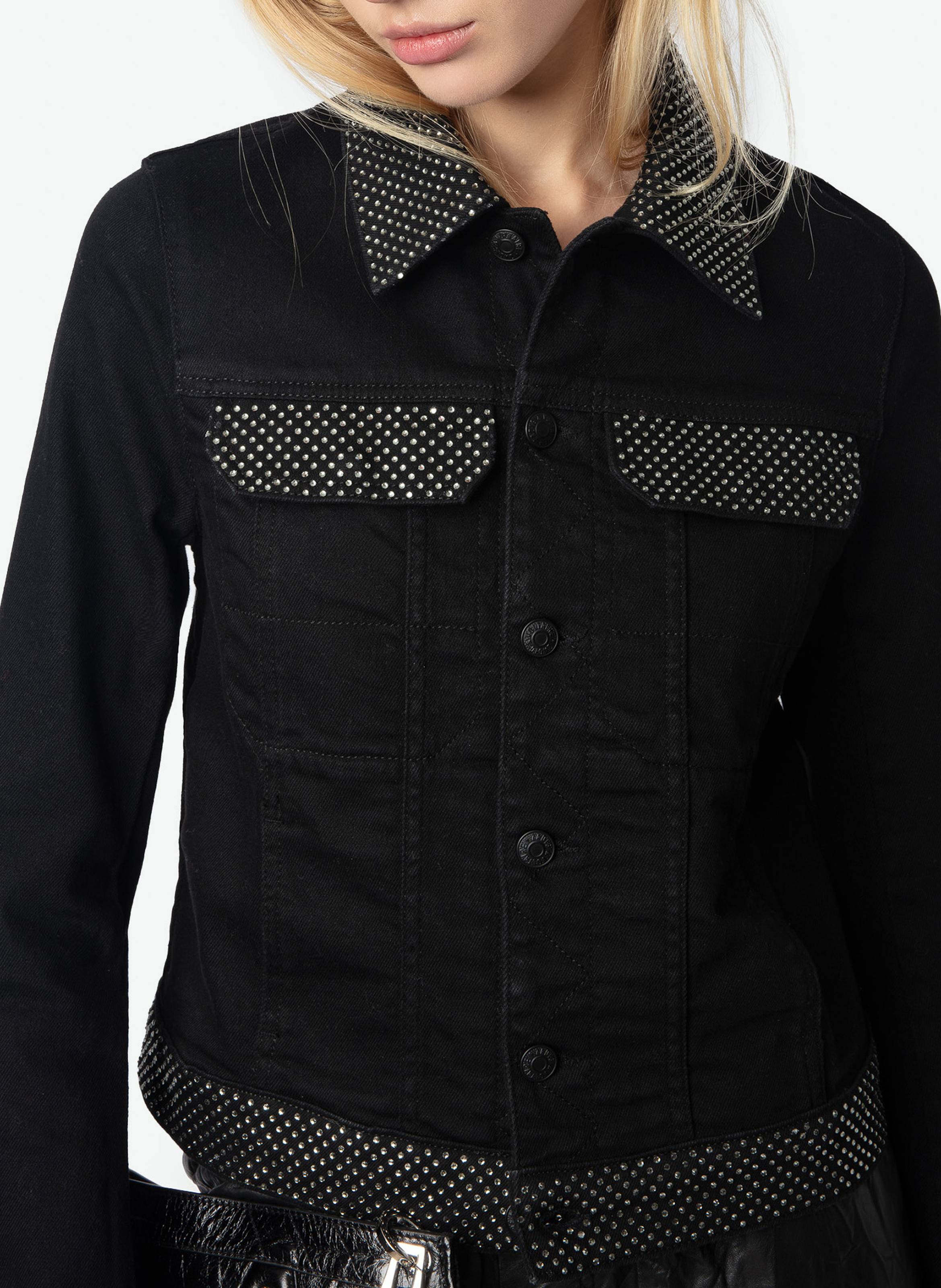 Strass-Baumwolljacke ZADIG&VOLTAIRE Schwarz