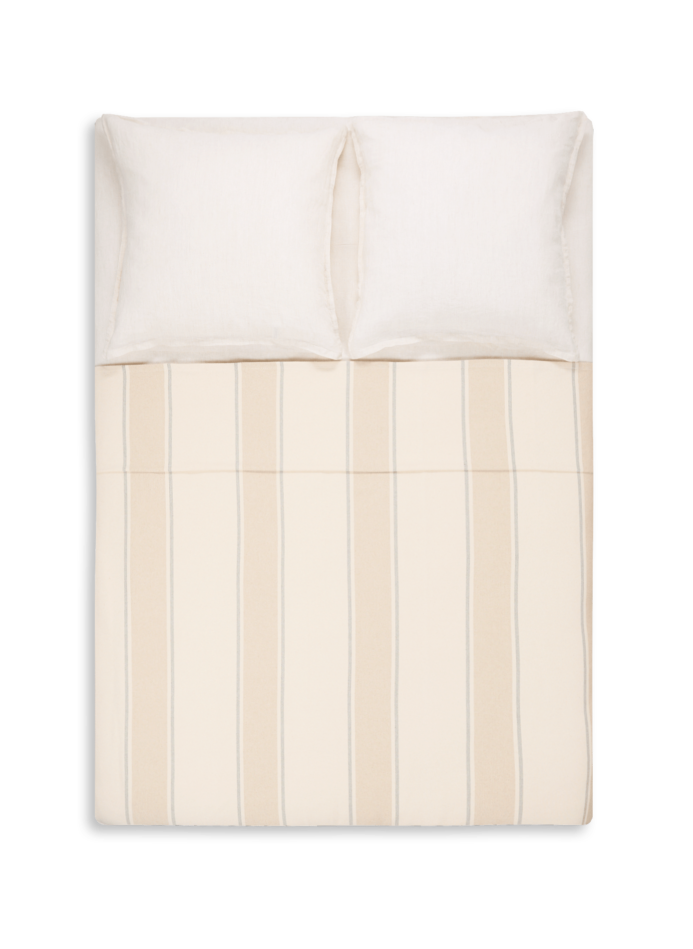 Gestreept katoenen bedsprei AU PRINTEMPS PARIS MAISON Beige