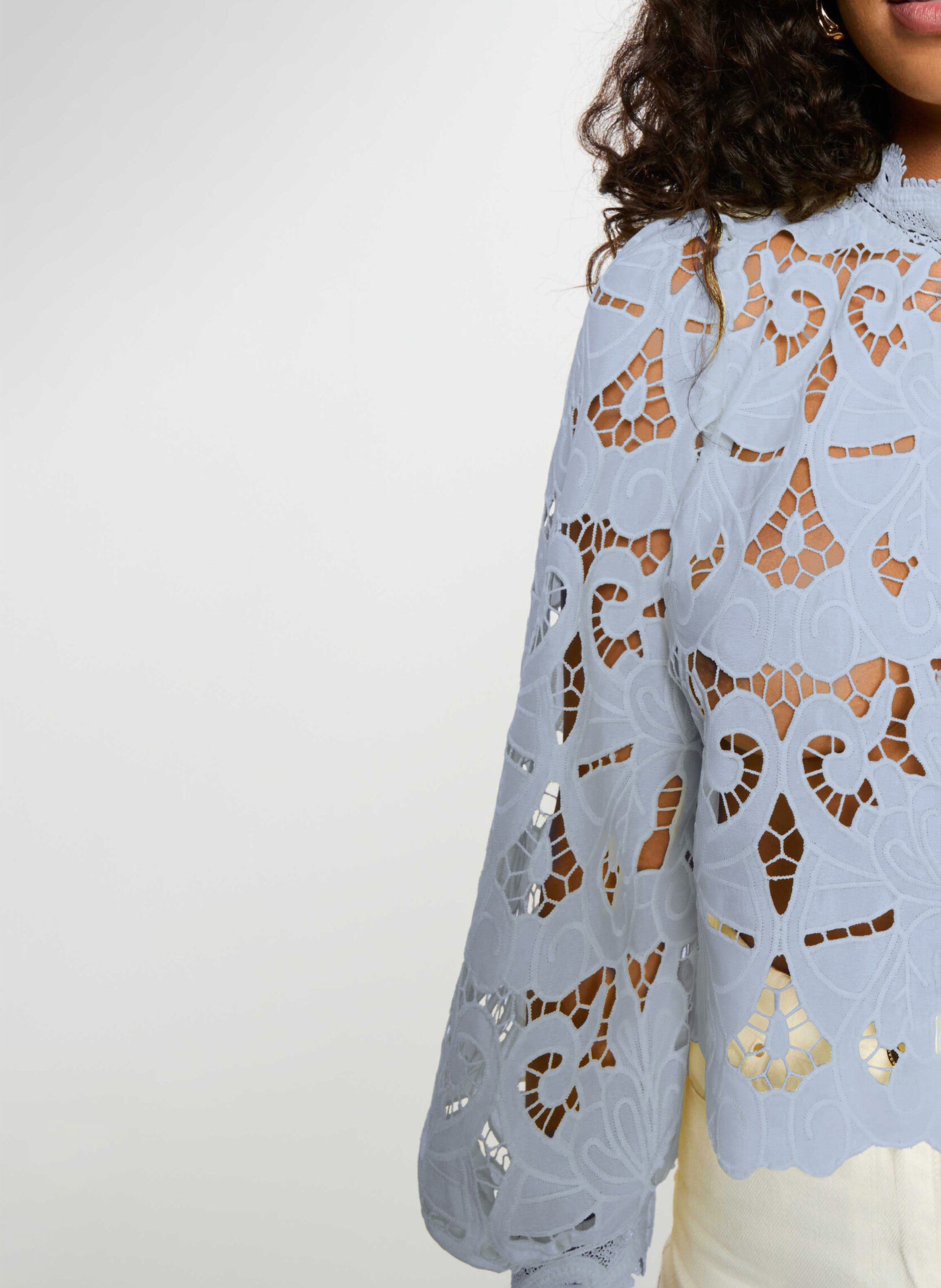 Short lace blouse MORGAN Blue