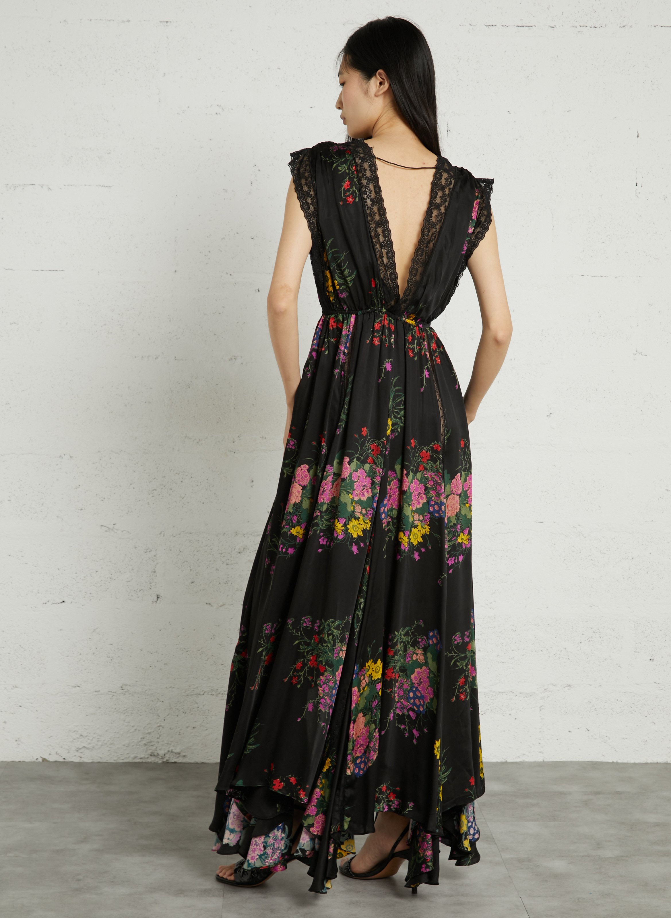 Long printed V-neck dress MES DEMOISELLES Multicolored