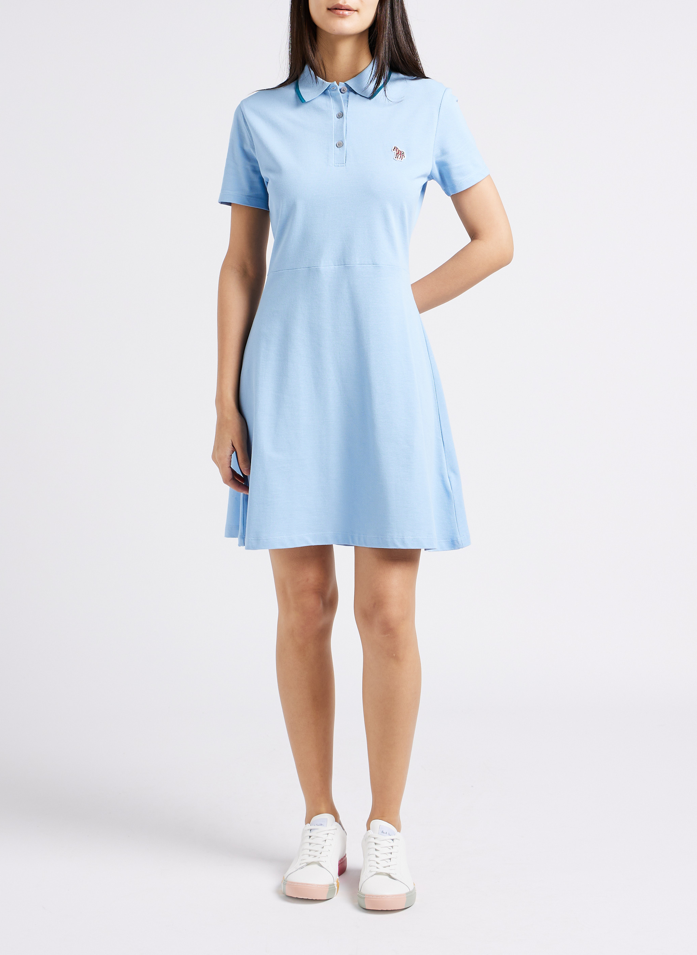 Kurzes Polokleid aus Baumwolle PAUL SMITH Blau