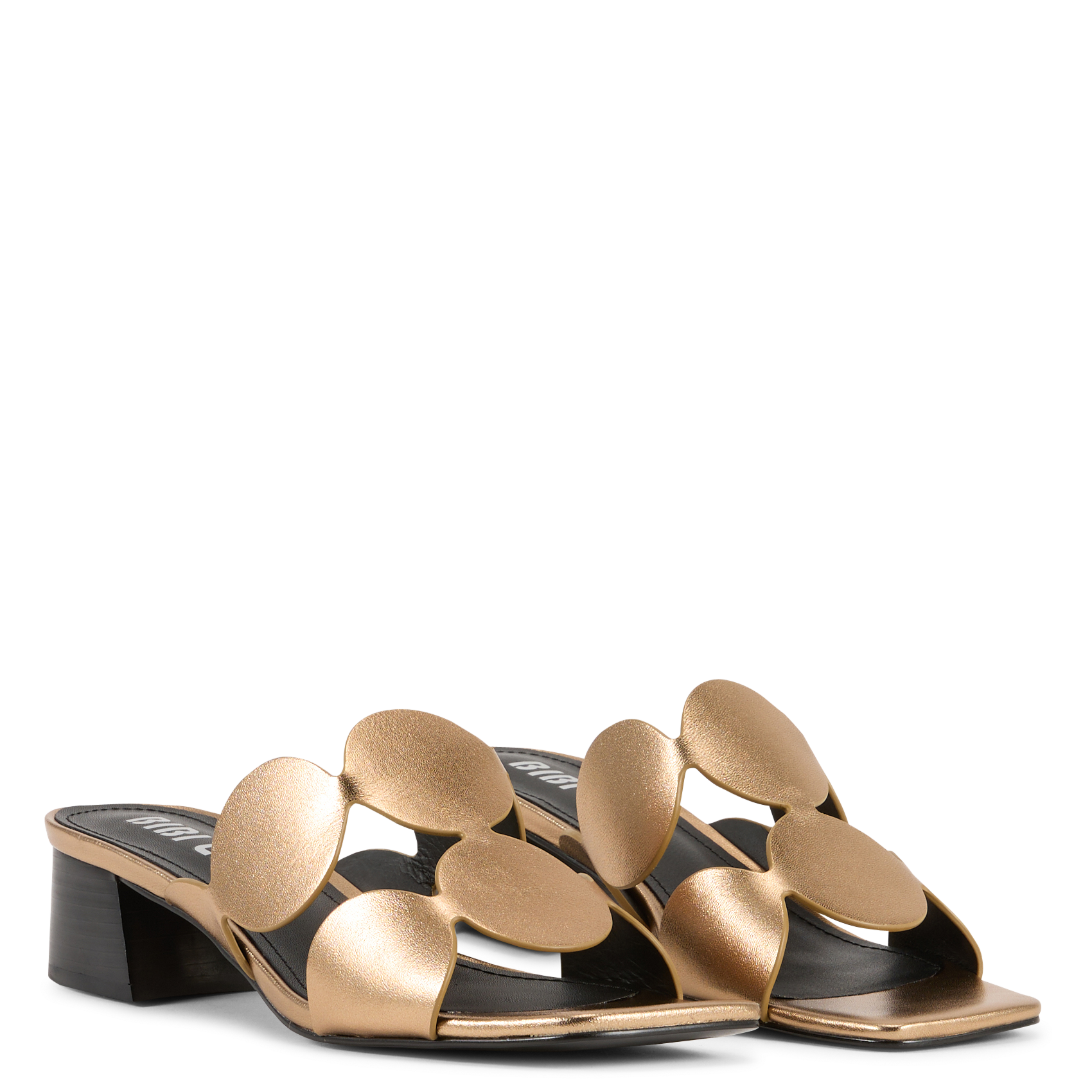 Heeled suede mules BIBI LOU Golden