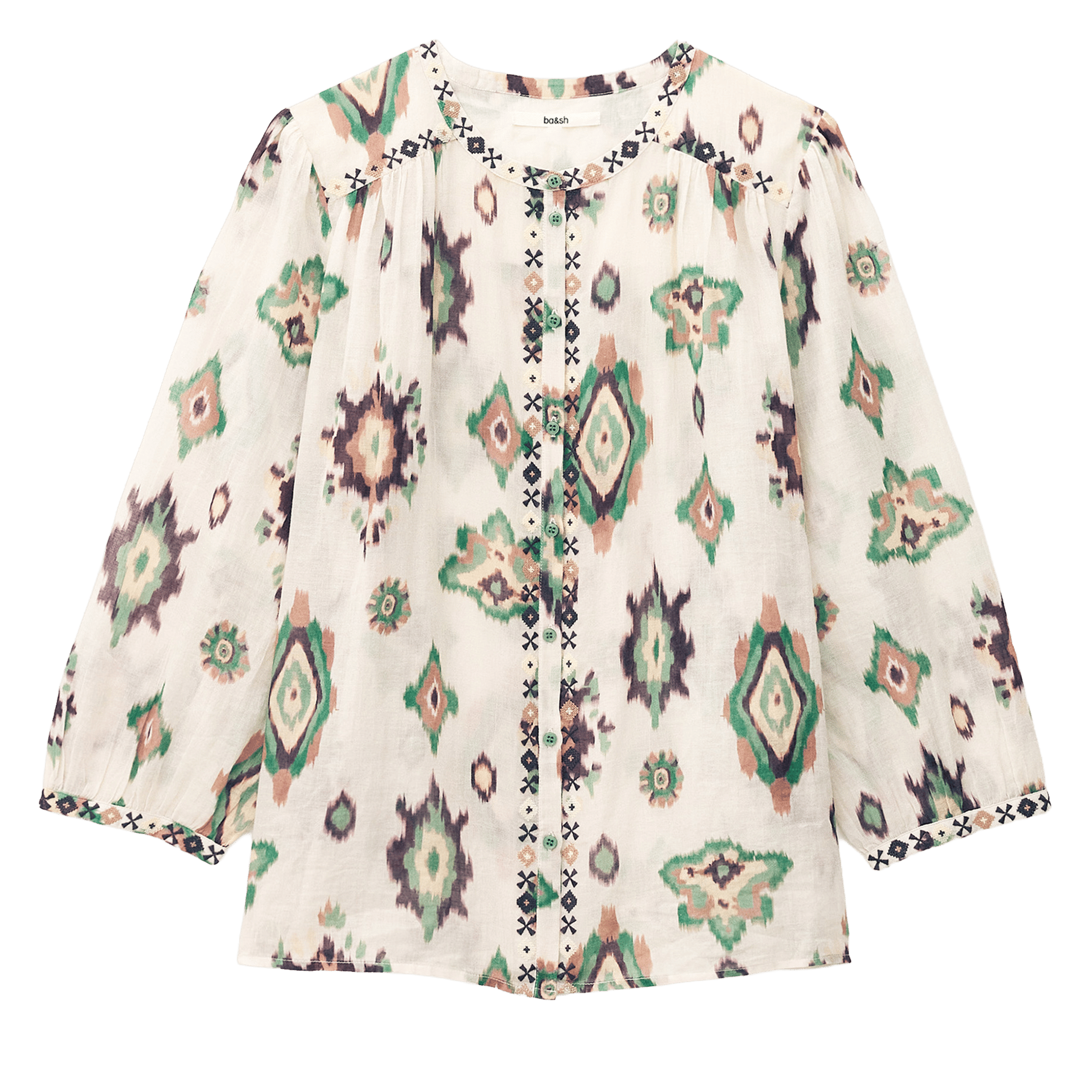 Blouse met klassieke kraag BA&SH Beige