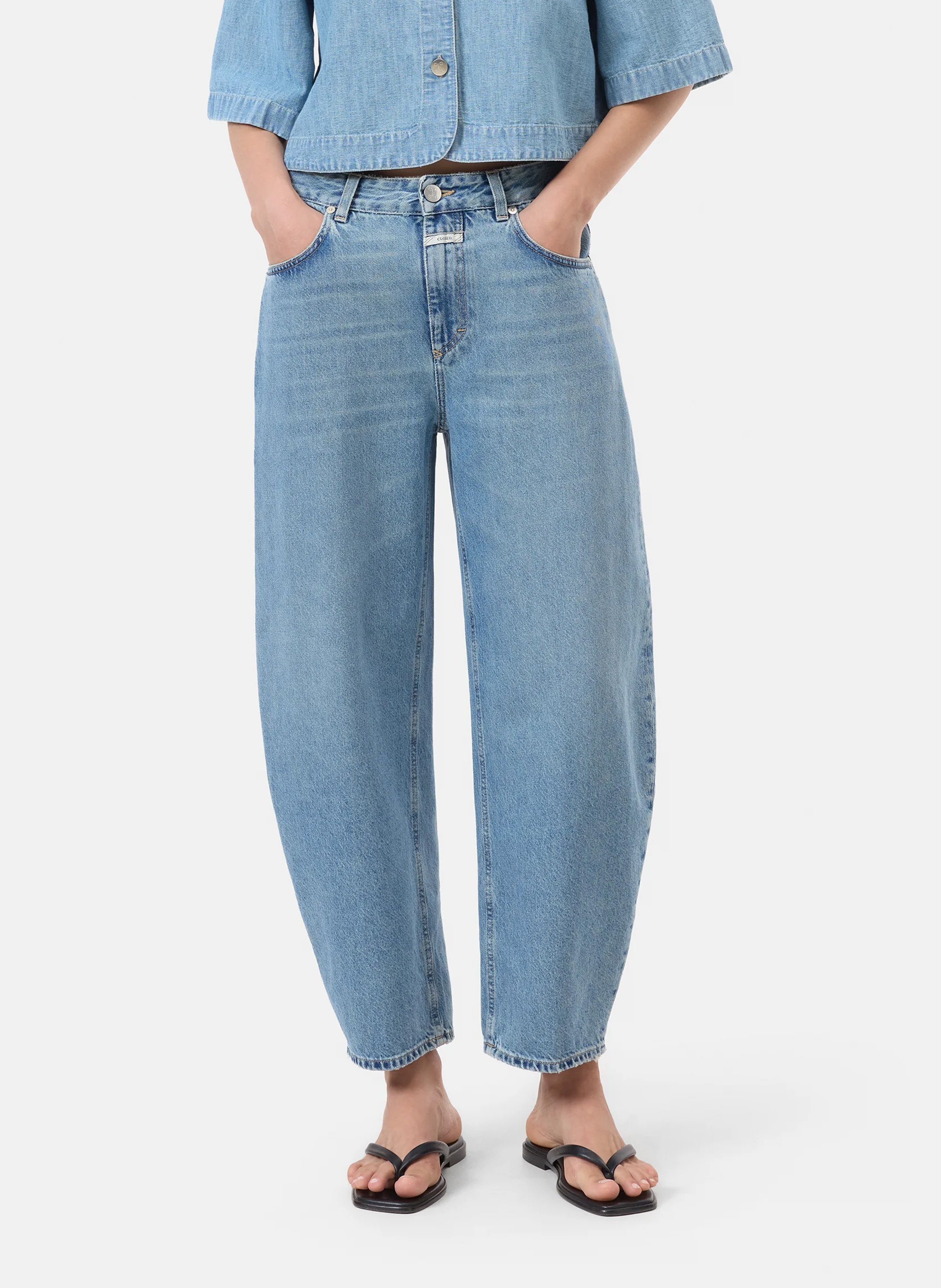 Balloon jeans in cotton and recycled cotton CLOSED Blue