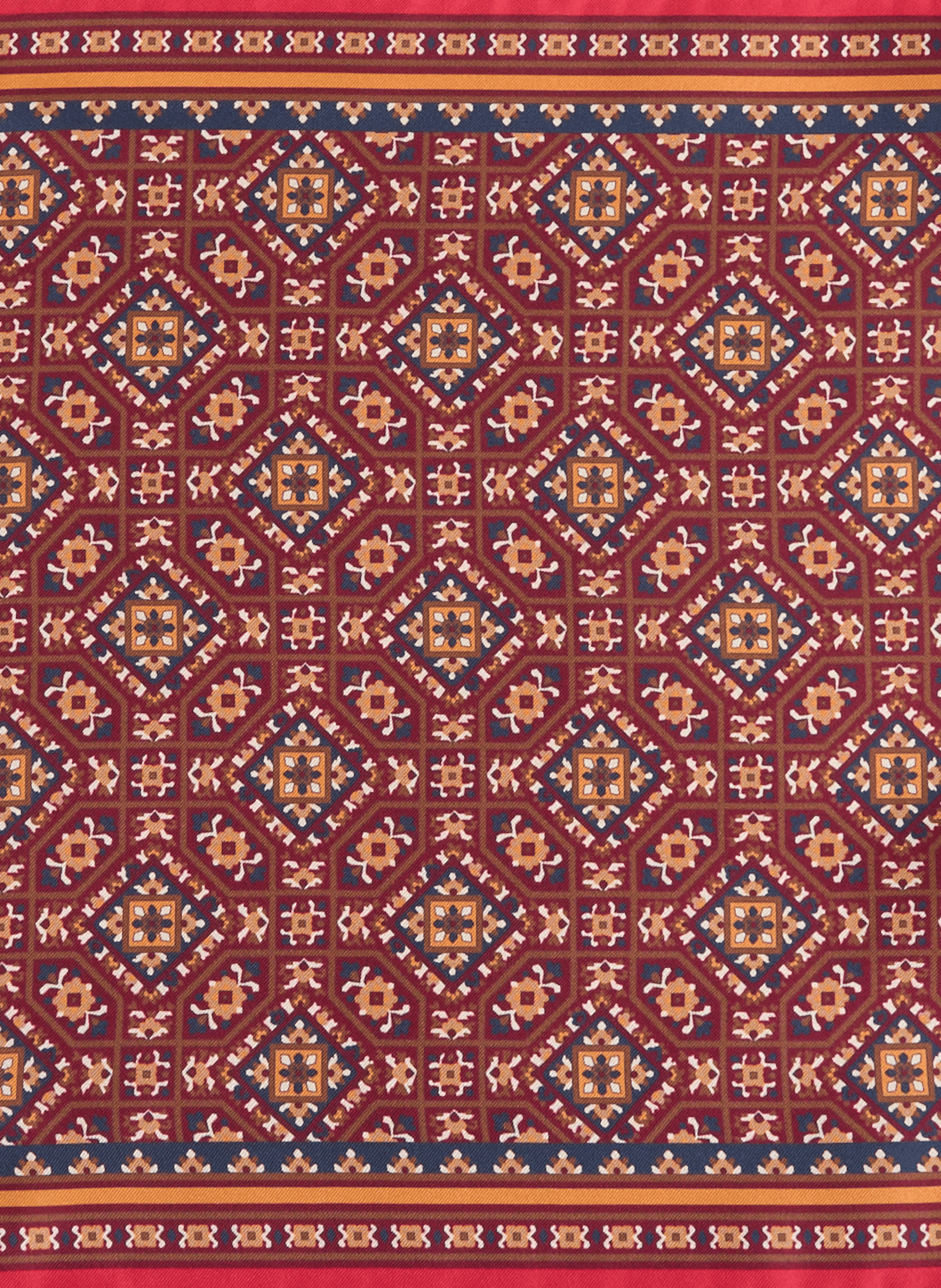 Silk square scarf with pattern AU PRINTEMPS PARIS Multicolored