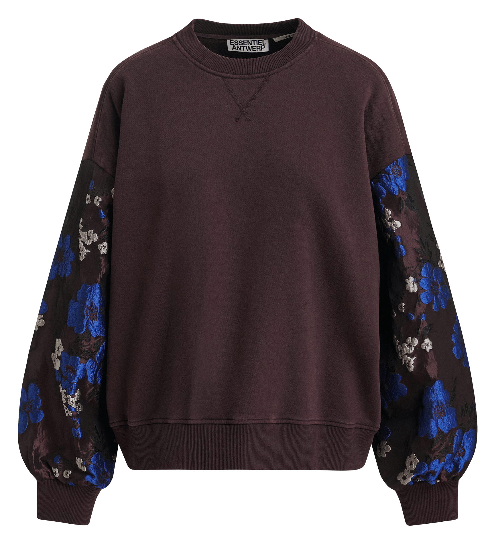 Baumwoll-Sweatshirt mit Rundhalsausschnitt ESSENTIEL ANTWERP Rot