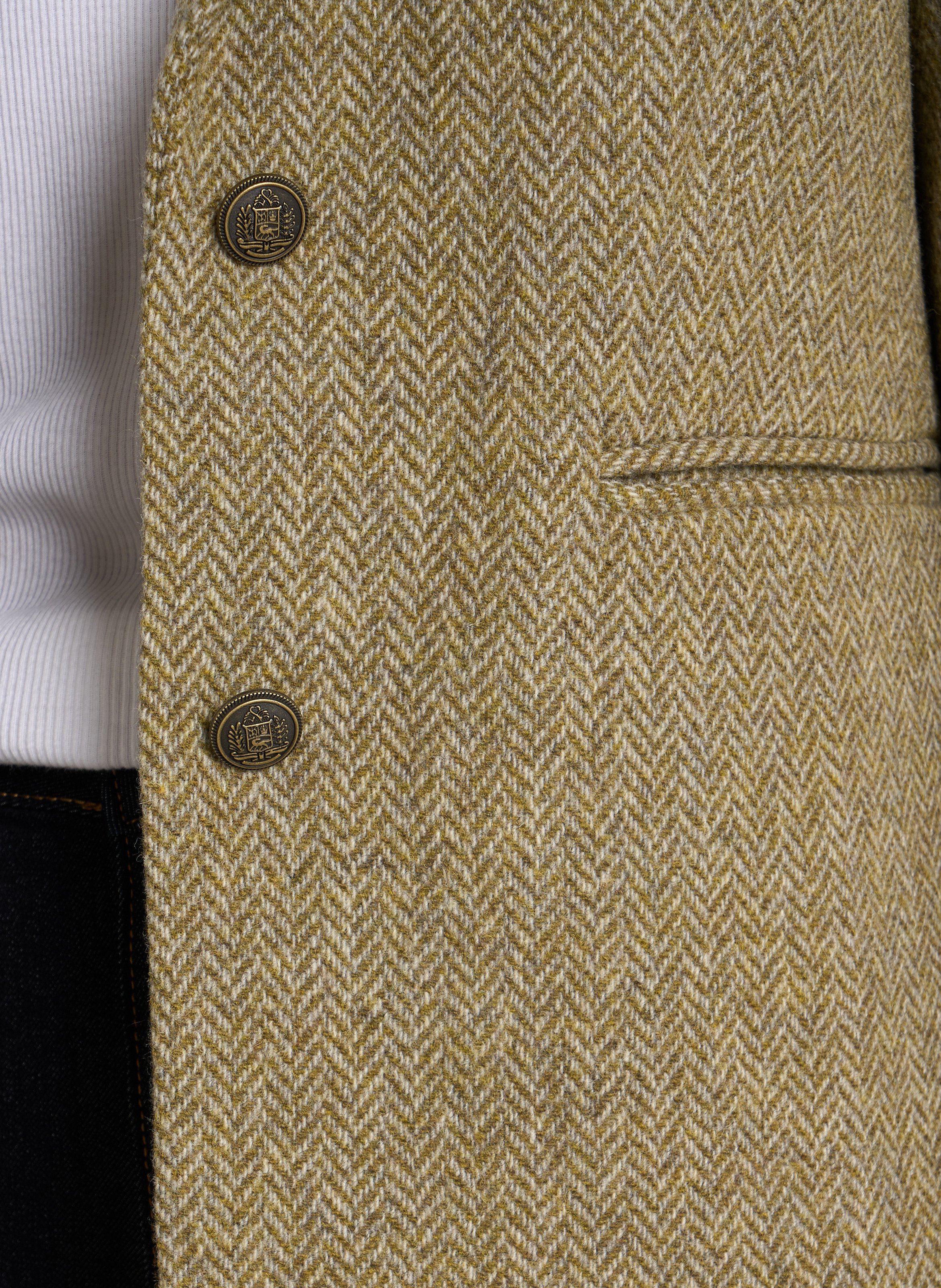 Veste blazer slim imprimé en laine MAISON 123 Vert