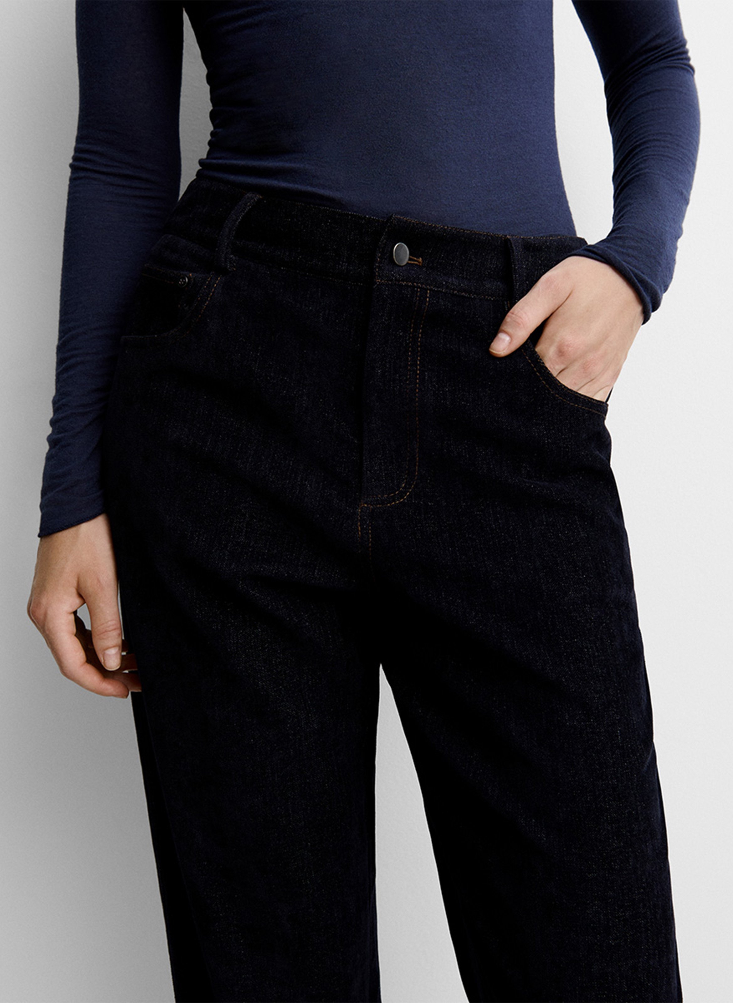 High Waist Straight Cut Jeans SIMORRA Blau