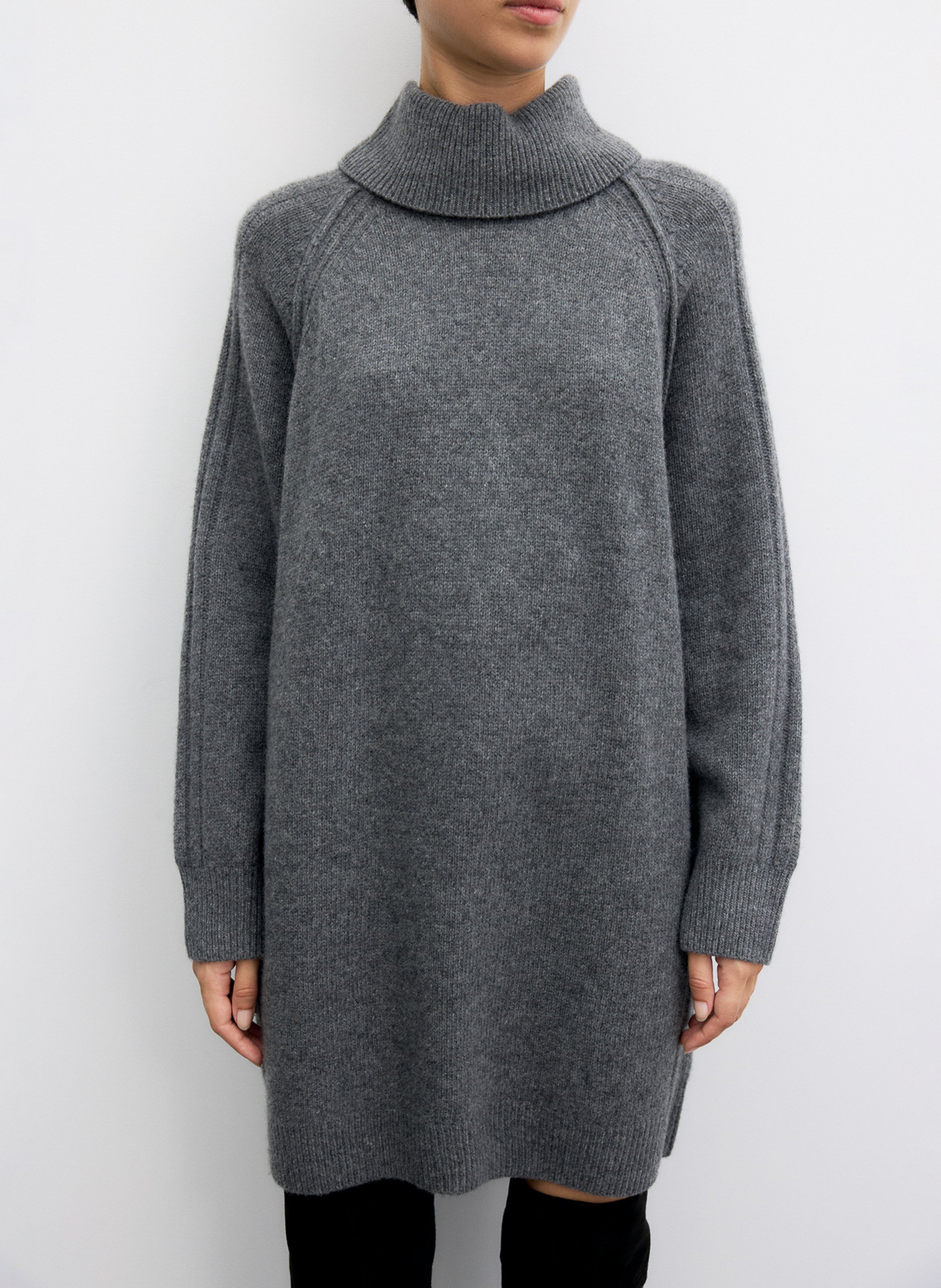 Wool and cashmere turtleneck dress GERARD DAREL Grey