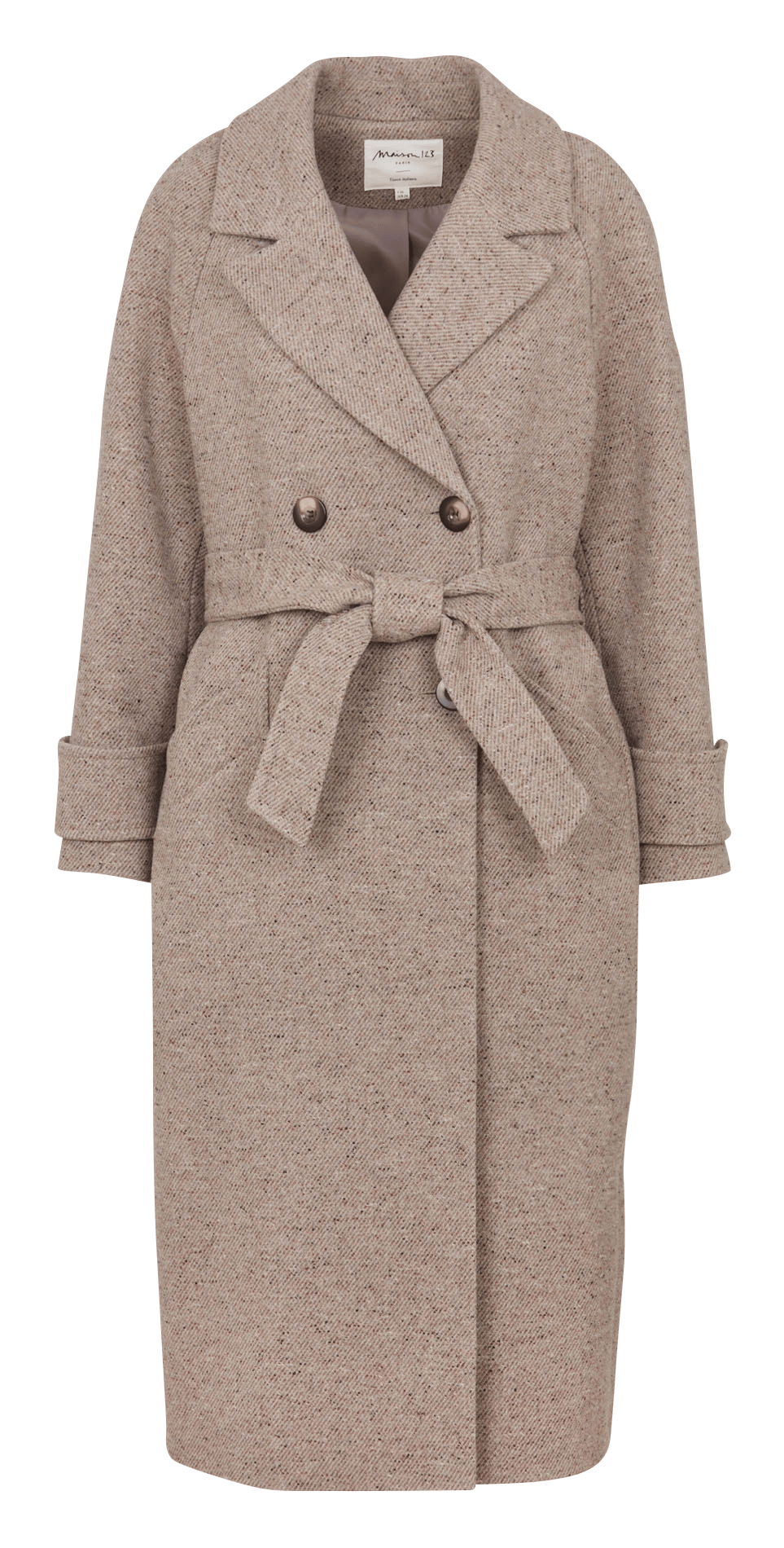 Straight coat with classic collar MAISON 123 Grey