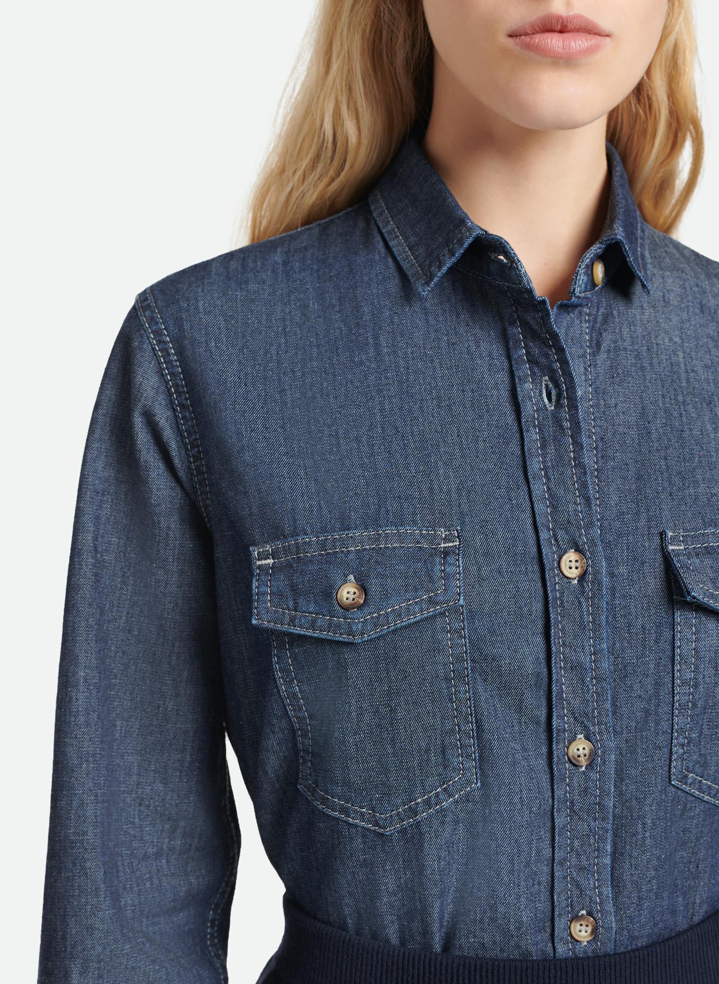 gaudi spijkerblouse met ster studs - Darcey&Dolls