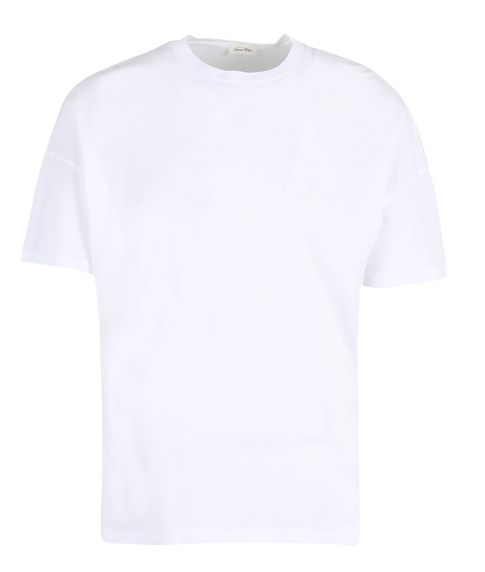 Camiseta Regular Fit De Algodón Con Cuello Redondo Blanc Vintage - | Place