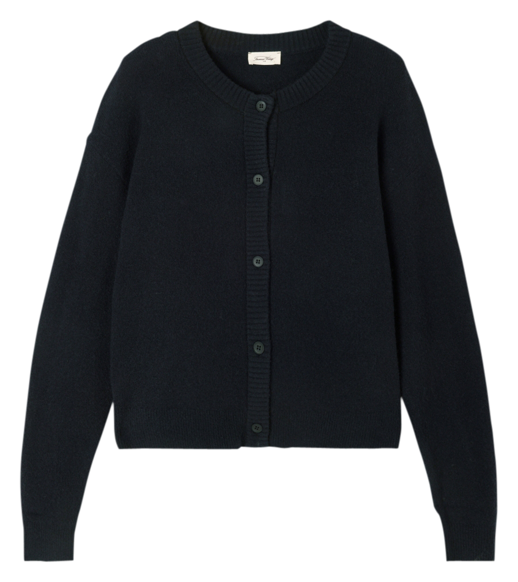 Geknöpfte Strickjacke mit Rundhalskragen DAMSVILLE Noir