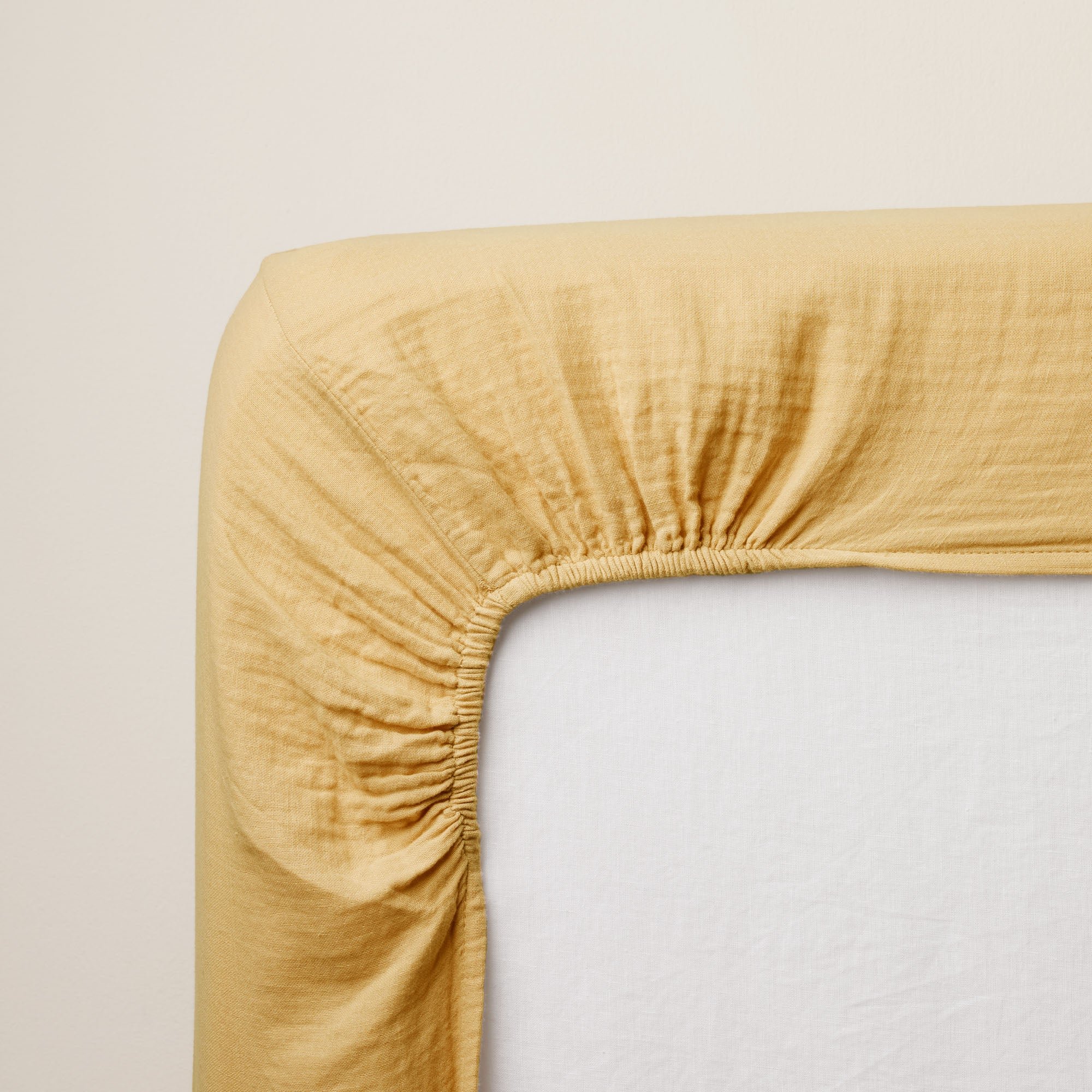 ANOUK - Cotton fitted sheet MADURA Yellow
