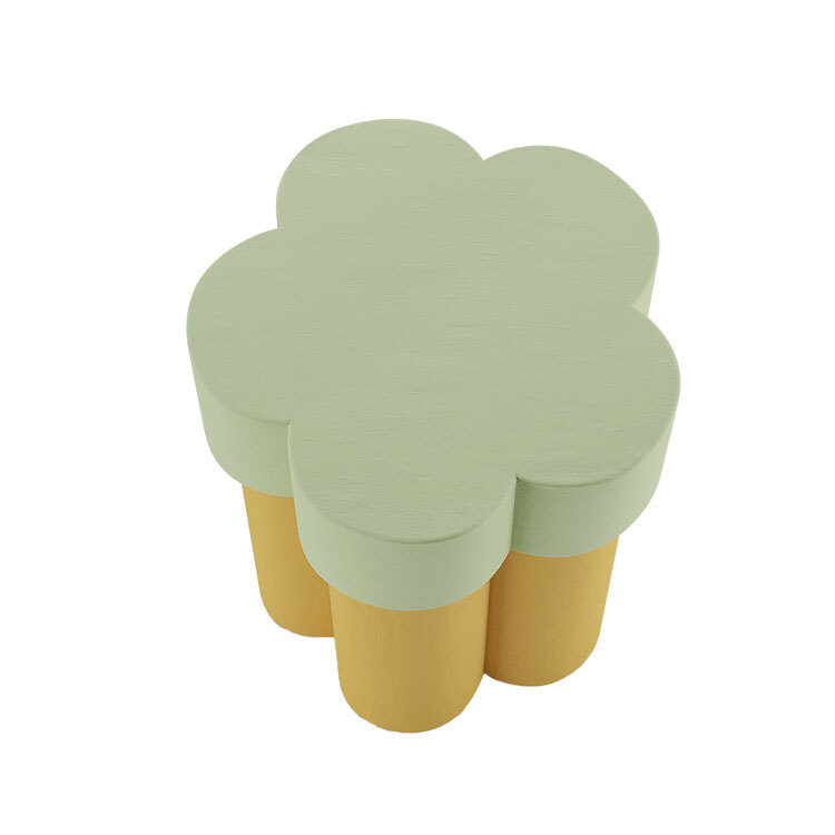 Flower-shaped side table in magnesia POTIRON PARIS Green