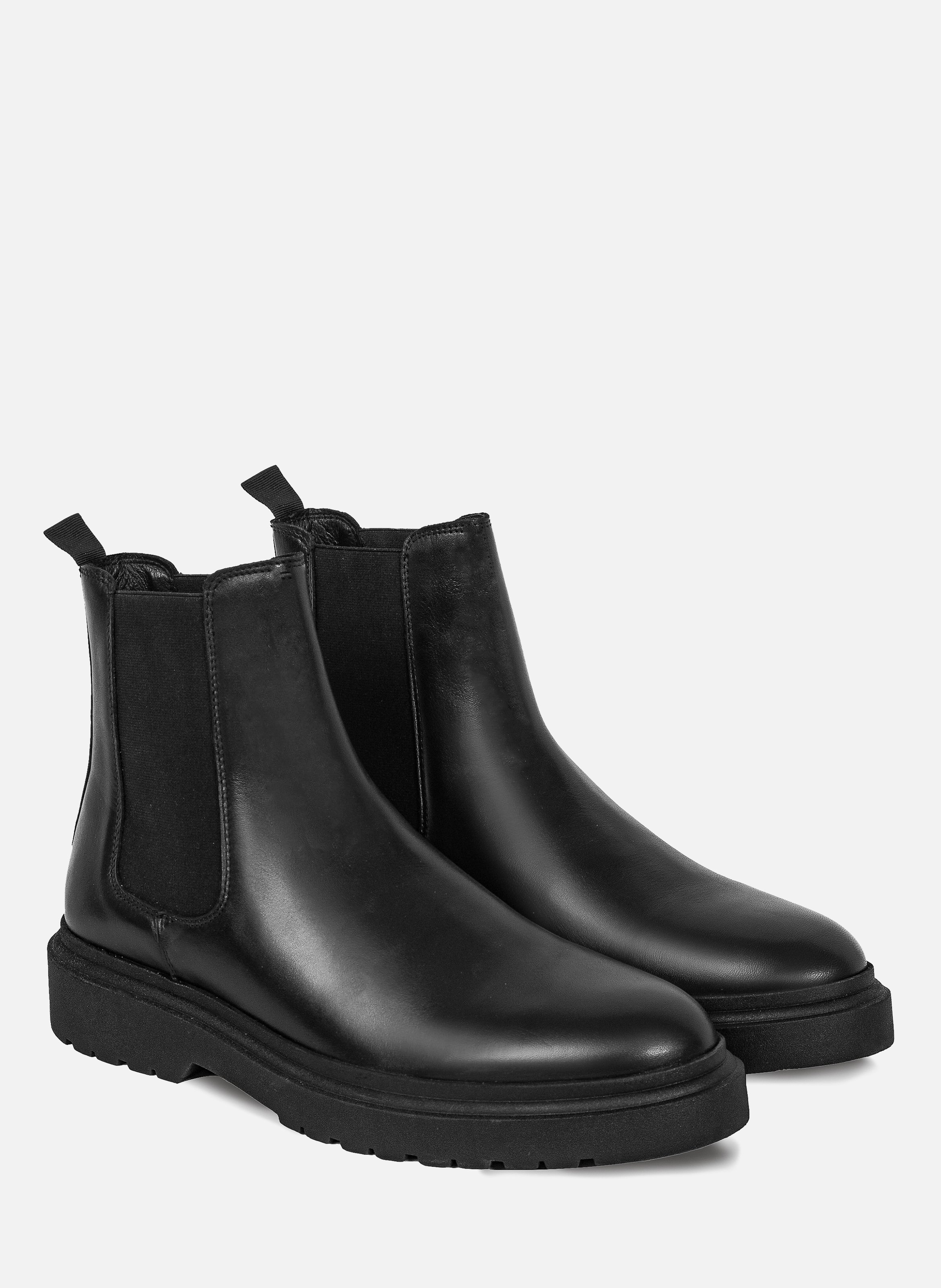 Chelsea boots in rubberized leather JULES & JENN Black