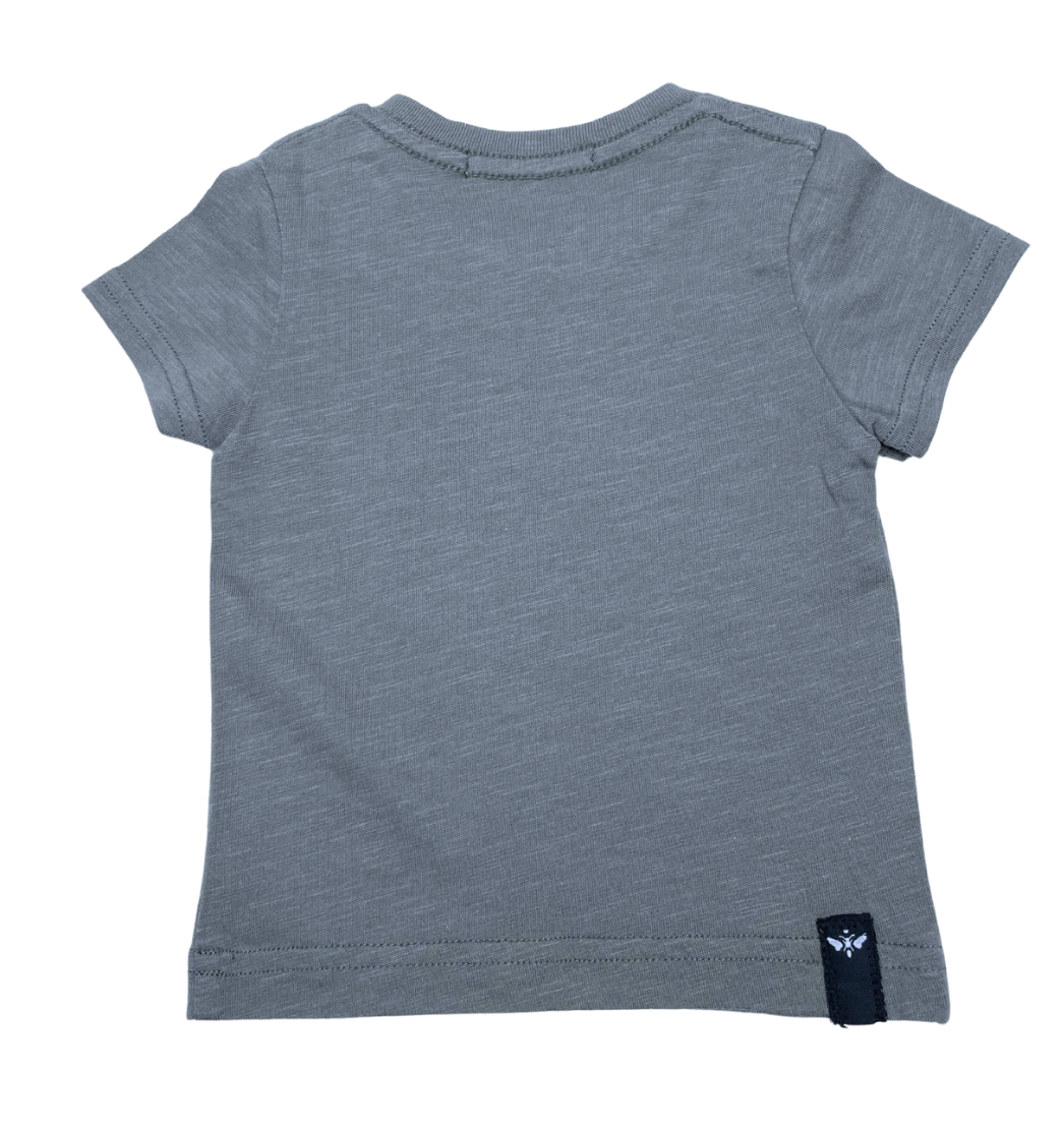 Grey Baby T-shirt - 3 months I TALK TOO MUCH - Seconde main Grey