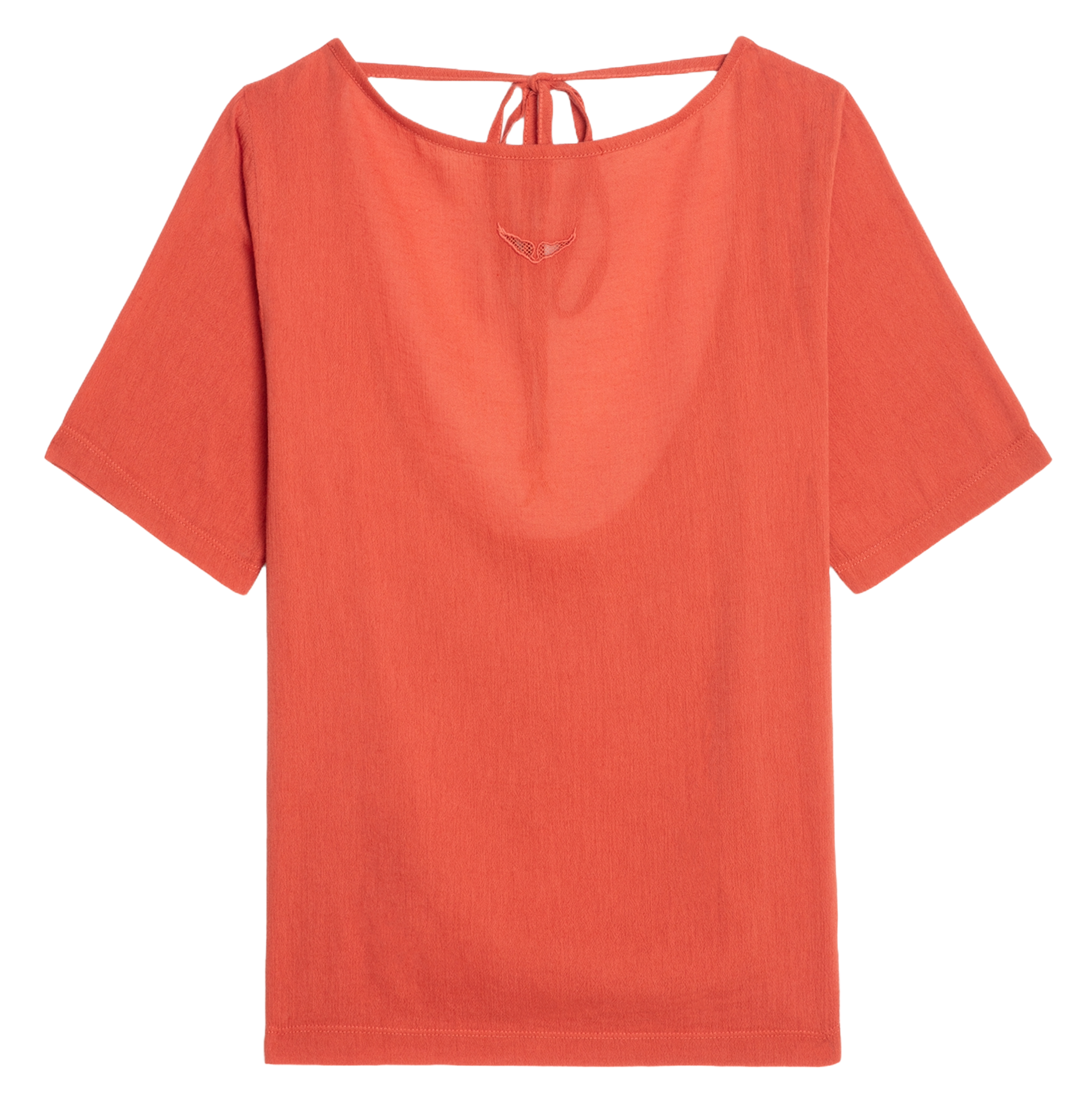 Tee-shirt col rond en coton mélangé ZADIG&VOLTAIRE Marron