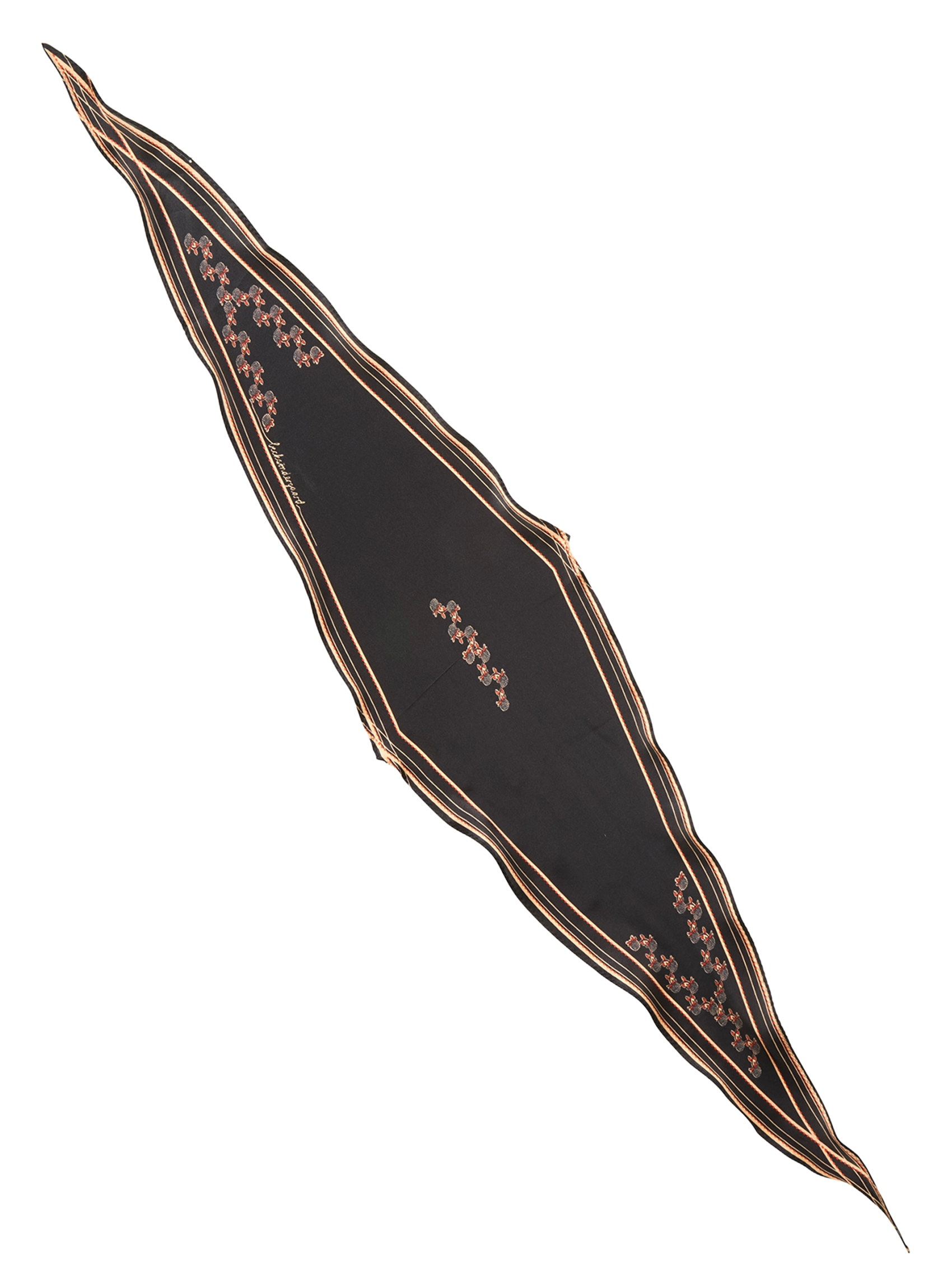 Foulard imprimé en soie BECKSONDERGAARD Noir