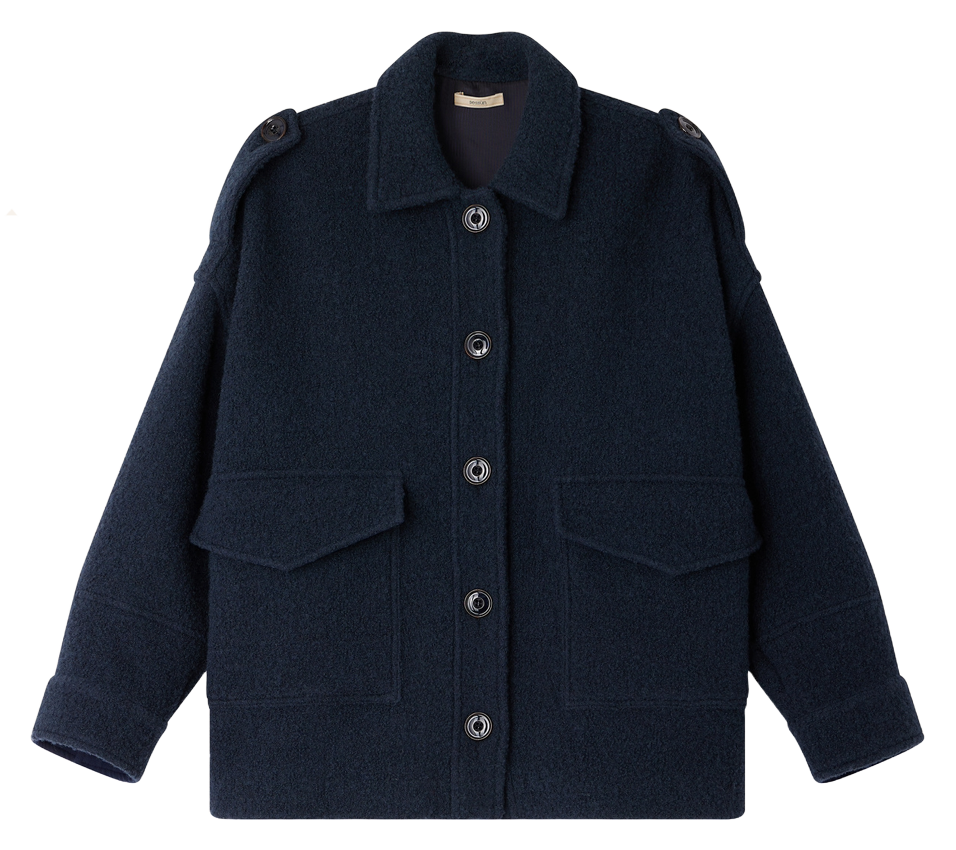 Dual material coat SESSUN Blue