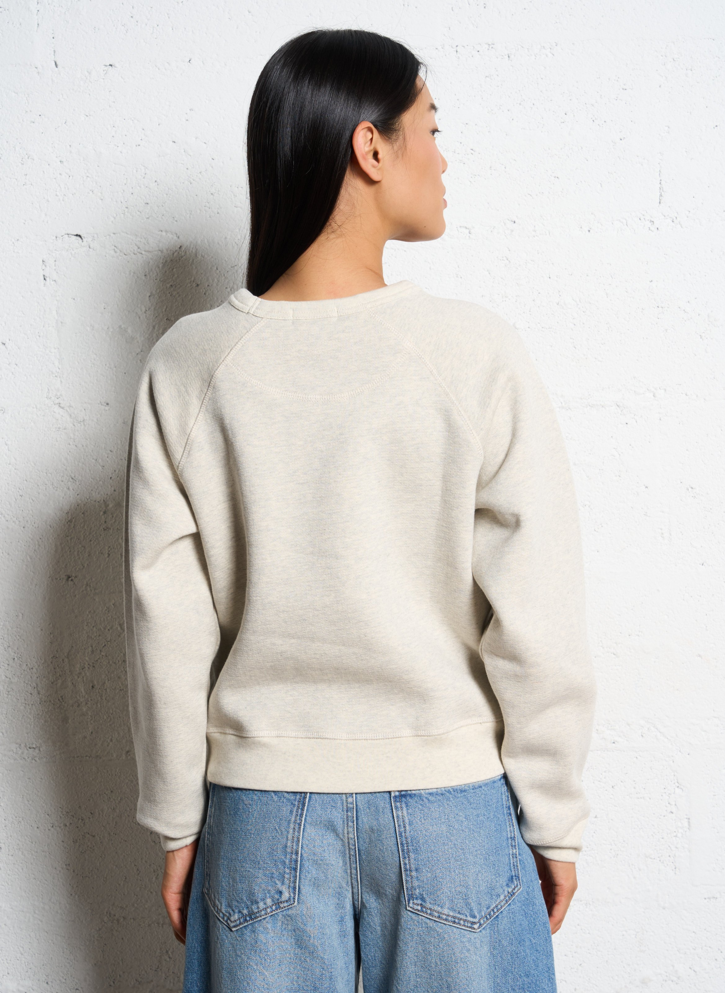 Sweat droit en coton bio SOEUR Gris