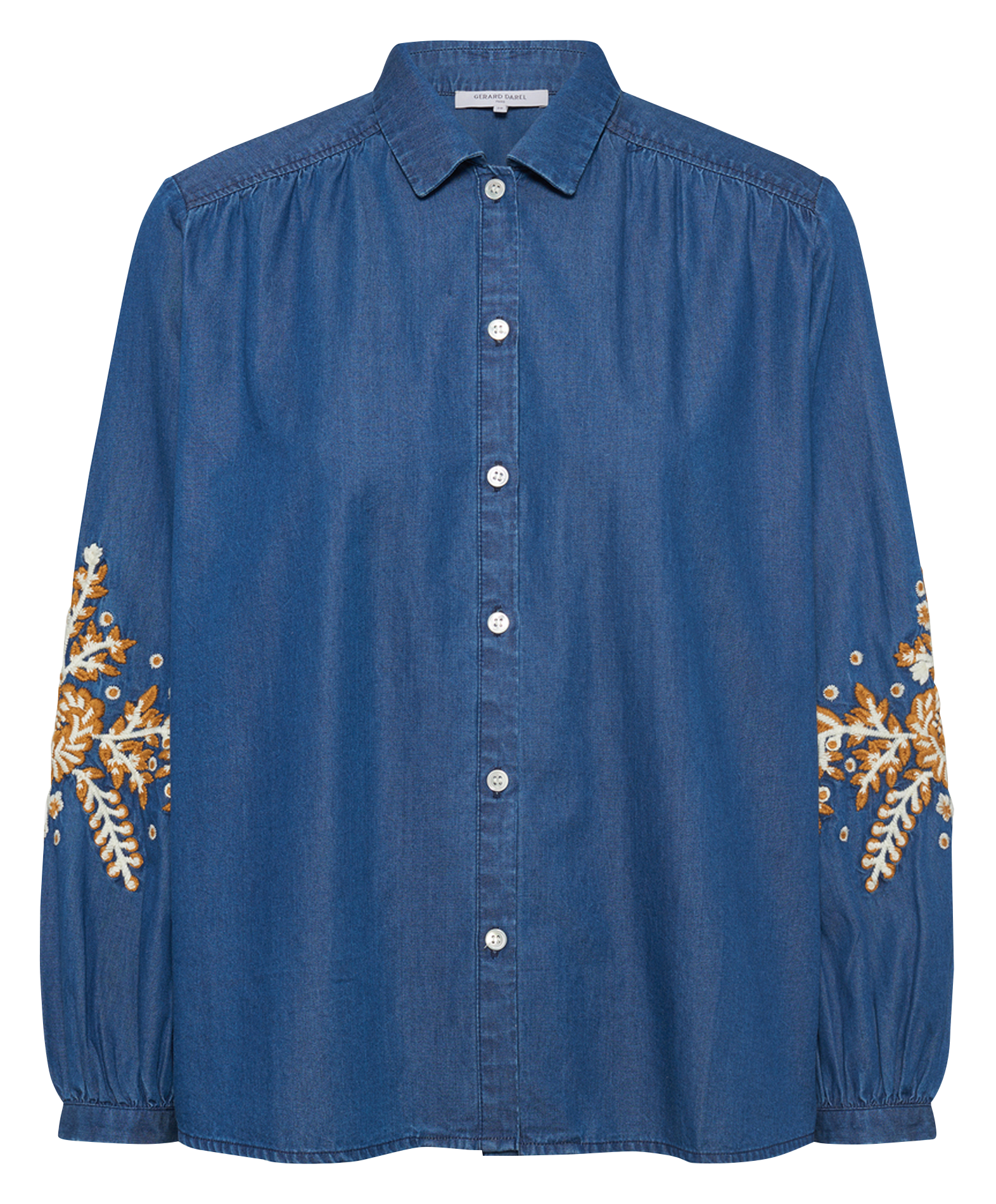 Chemise droite en coton GERARD DAREL Bleu