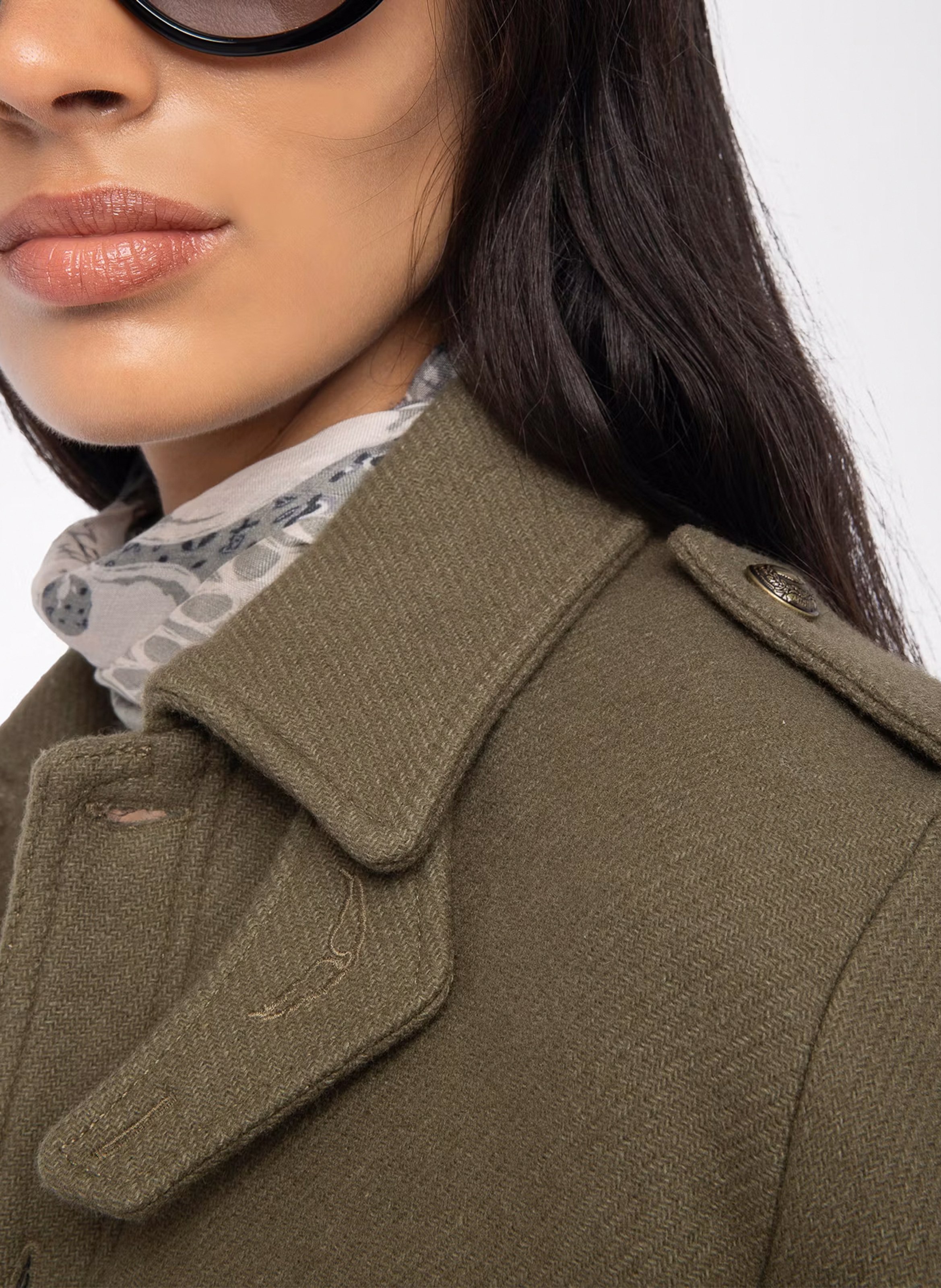 Giacca collo classico in misto lana ZADIG&VOLTAIRE Verde