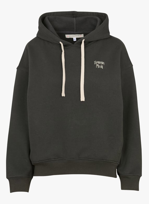 Sudadera con cuello redondo y aplique de rejilla Antrhacite Banana