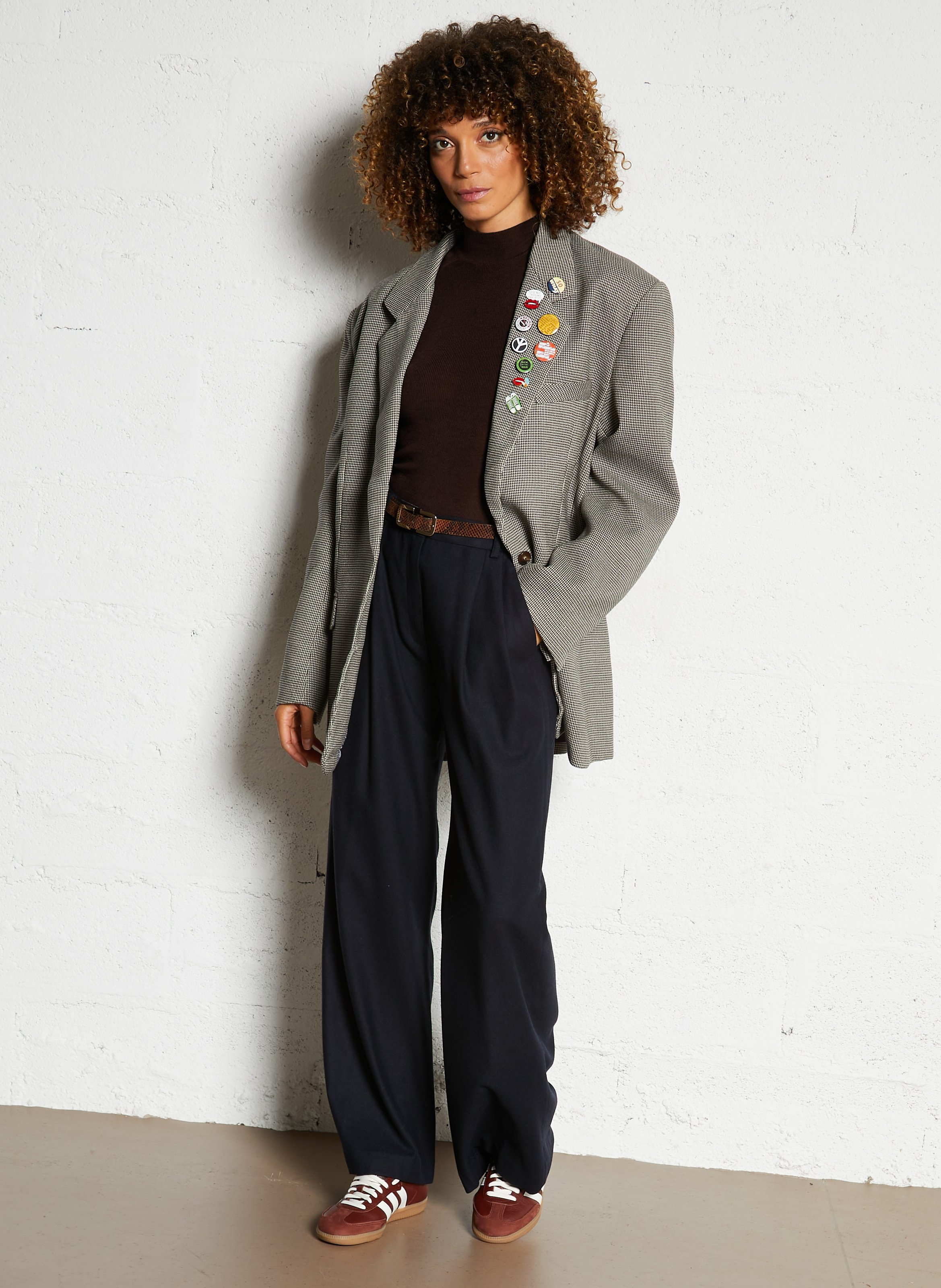 Ceinture en cuir  HERBERT FRERE SOEUR Marron