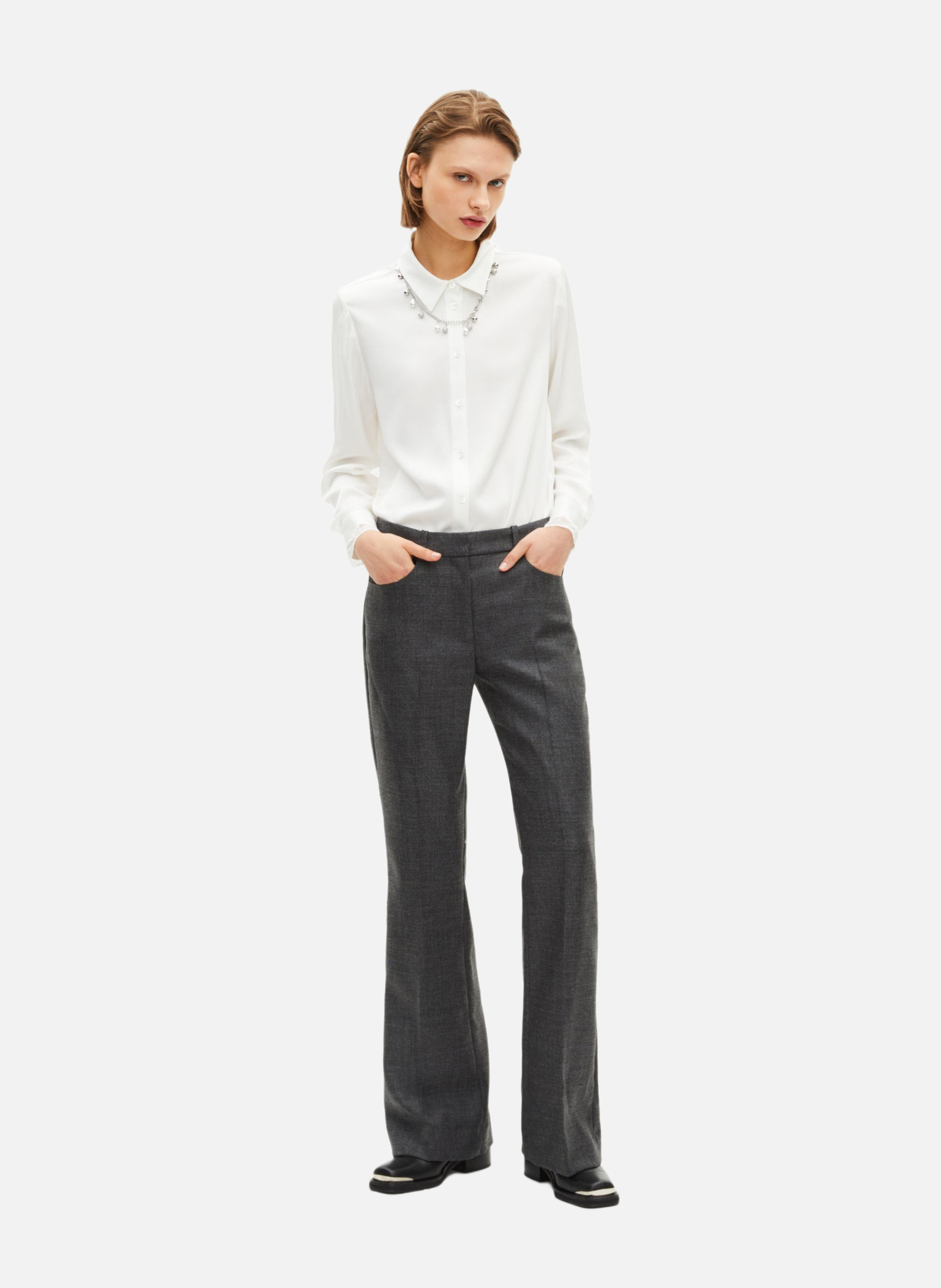 Bootcut tailored trousers THE KOOPLES Black
