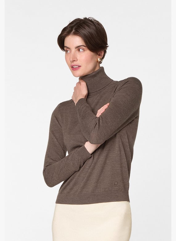 Pull col rond en laine mérinos , bleu azur Pull col rond en laine mérinos , bleu azur
