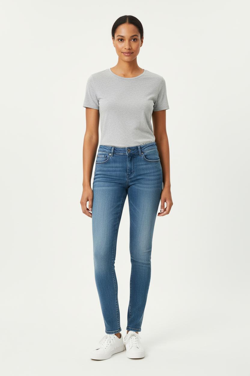 Cropped slim jeans with studs LEVI'S - Seconde main Blue