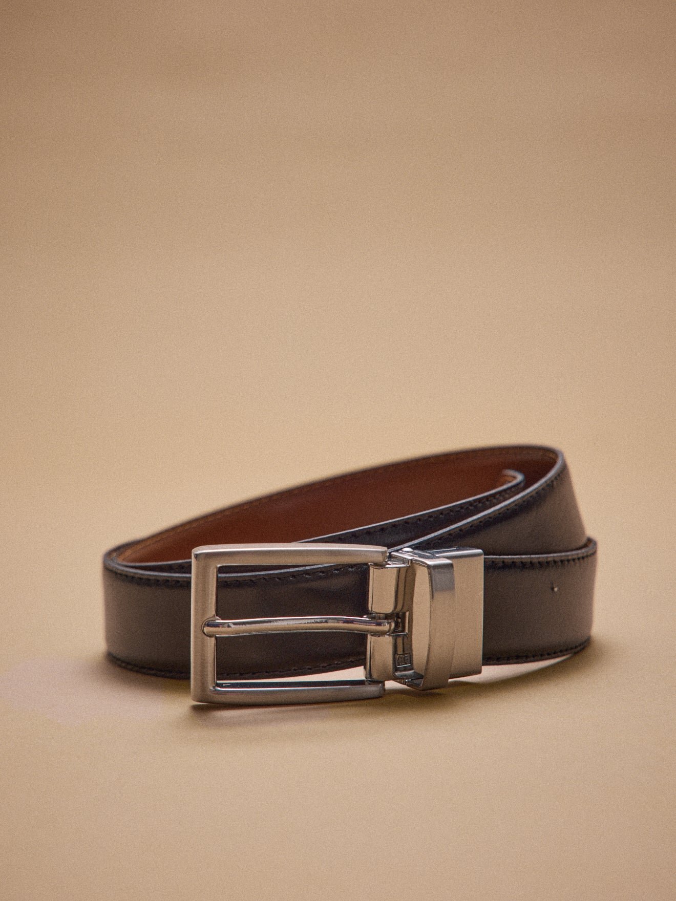 Reversible leather belt CYRILLUS Black