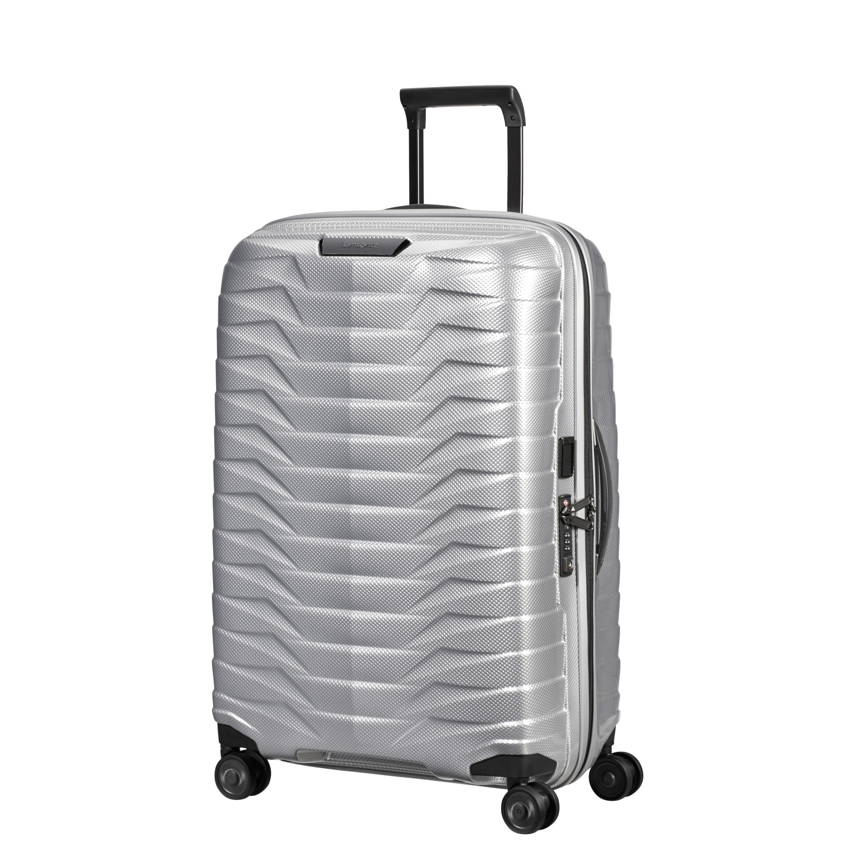 Proxis 4-wheel suitcase size M  Silver