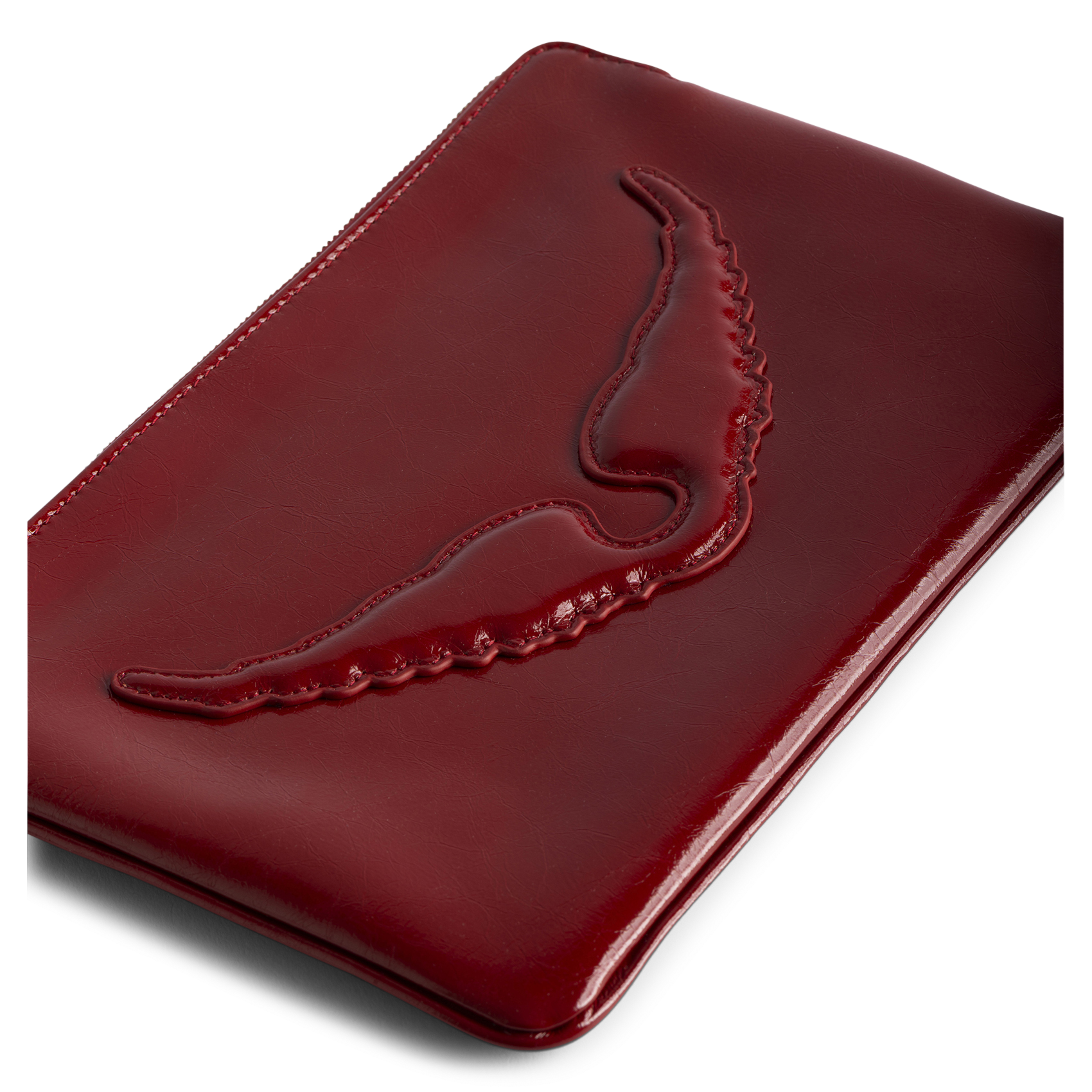 Geldbörse mit 3D-Relief-Logo aus Leder ZADIG&VOLTAIRE Rot