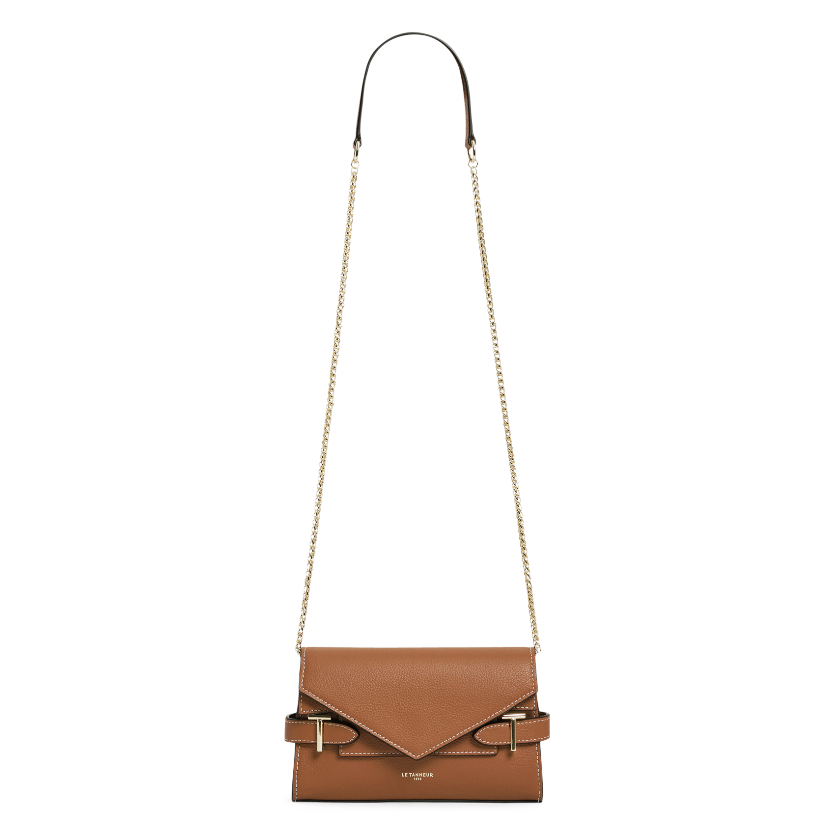 Sac bandoulière en cuir LE TANNEUR Marron