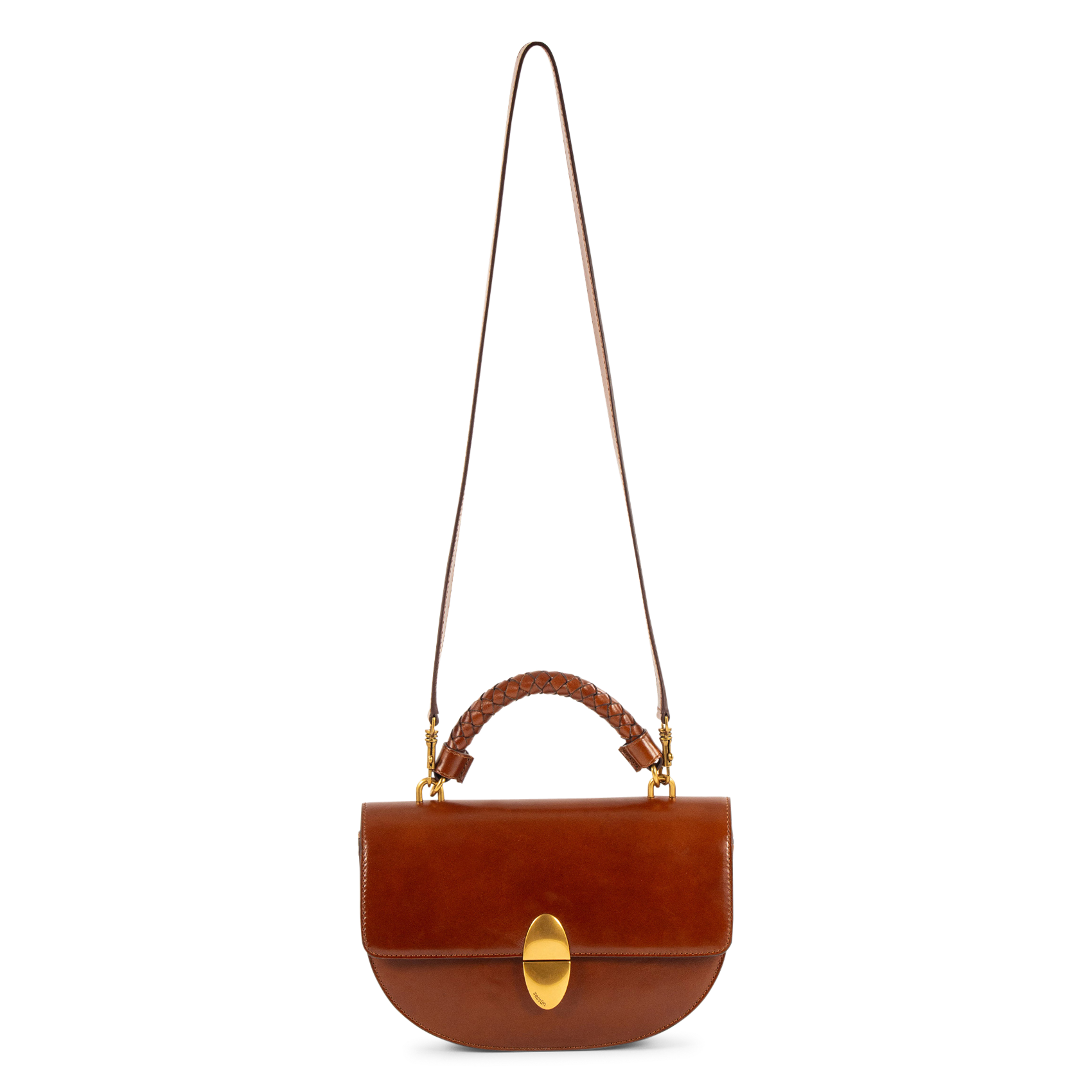 Sac bandoulière en cuir SESSUN Bruin