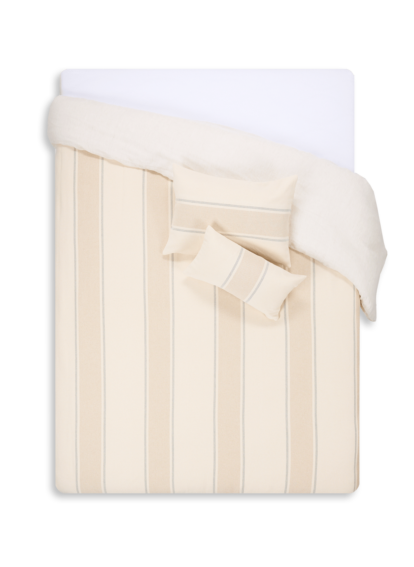 Gestreept katoenen bedsprei AU PRINTEMPS PARIS MAISON Beige