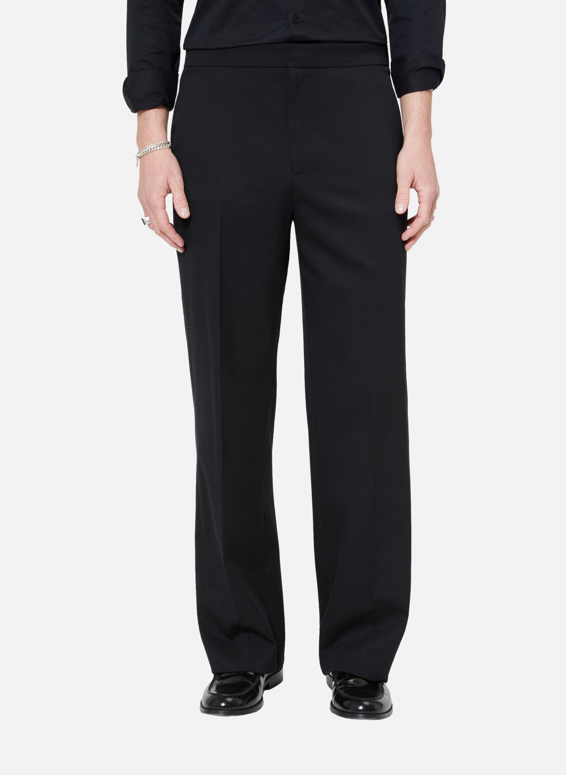 Semi-elasticated wide-leg pants THE KOOPLES Black
