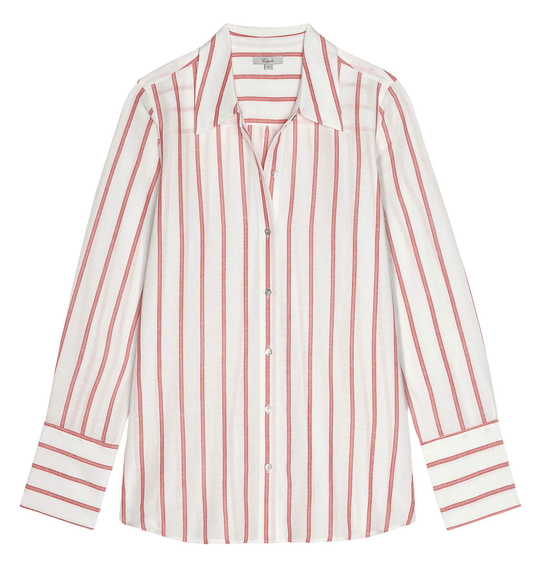 Chemise droite en lin mélangé RAILS Multicolore