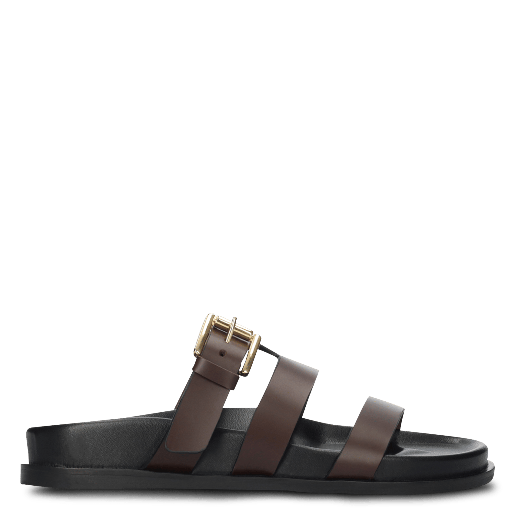 Mules plates en cuir BIBI LOU Marron