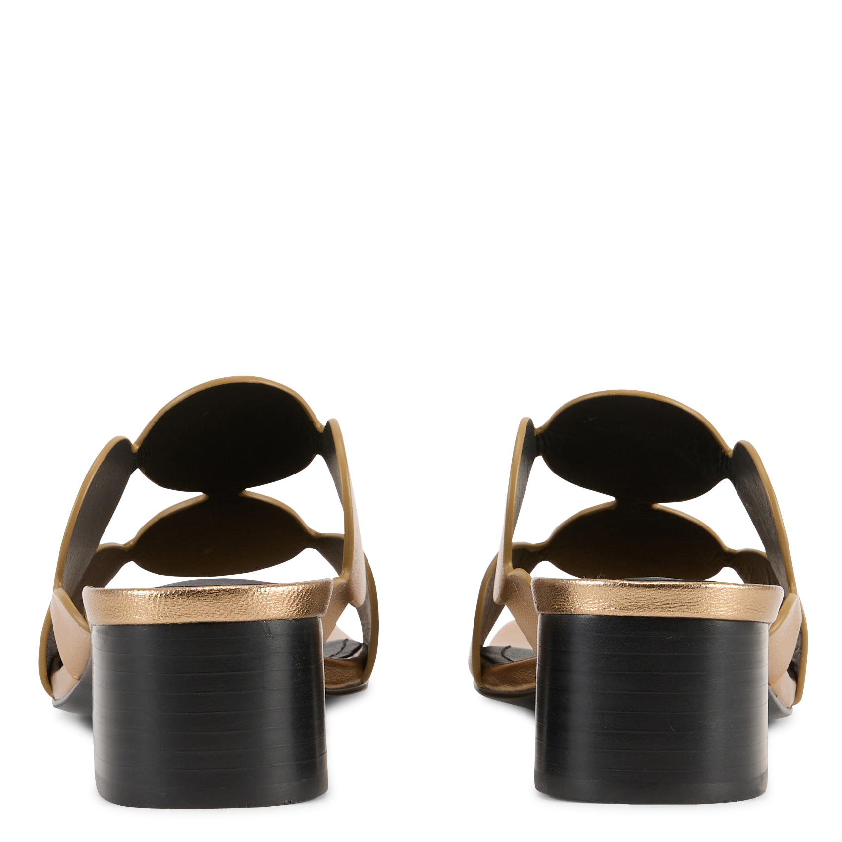 Heeled suede mules BIBI LOU Golden