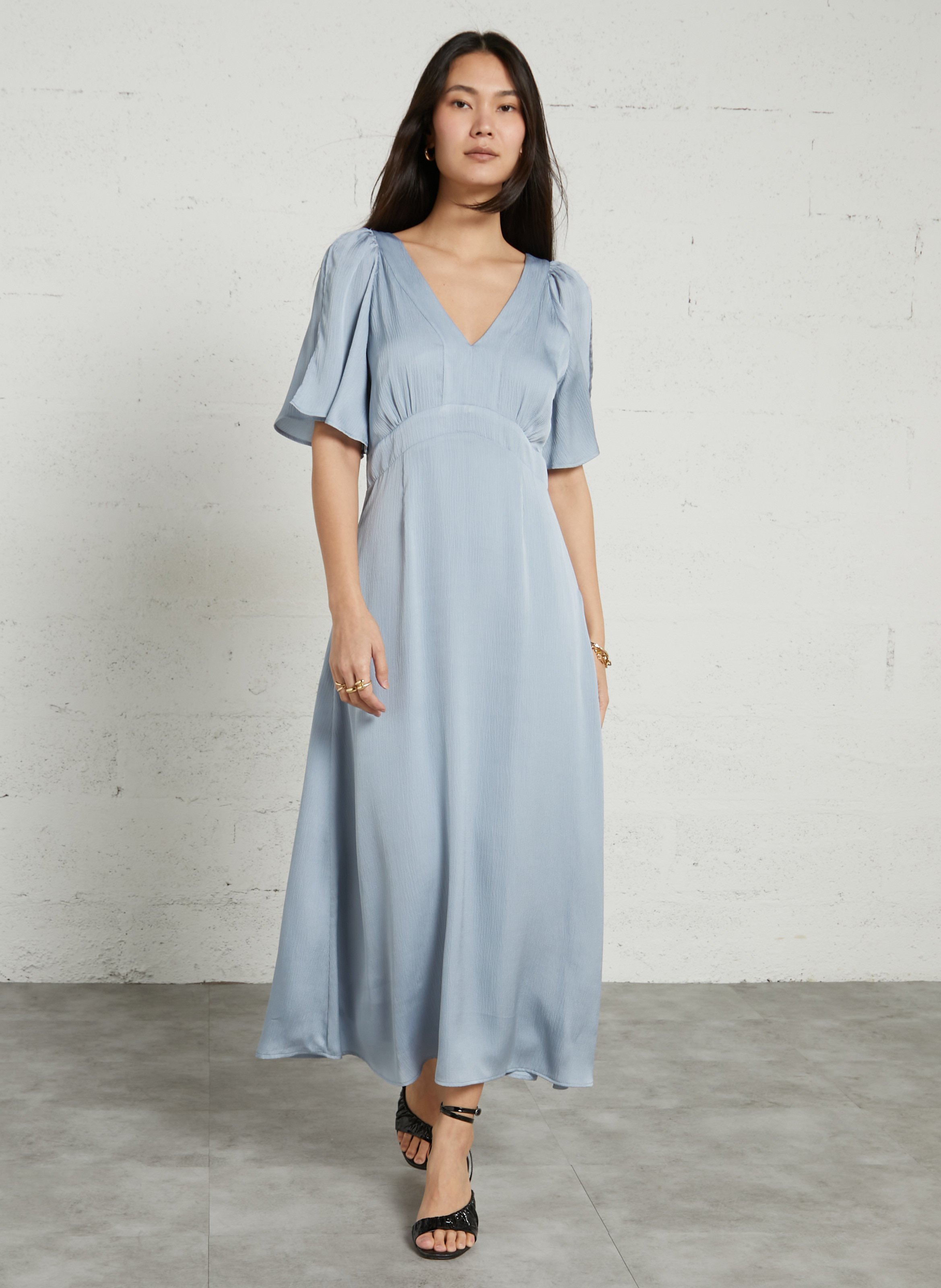 Long flared dress MAISON 123 Blue