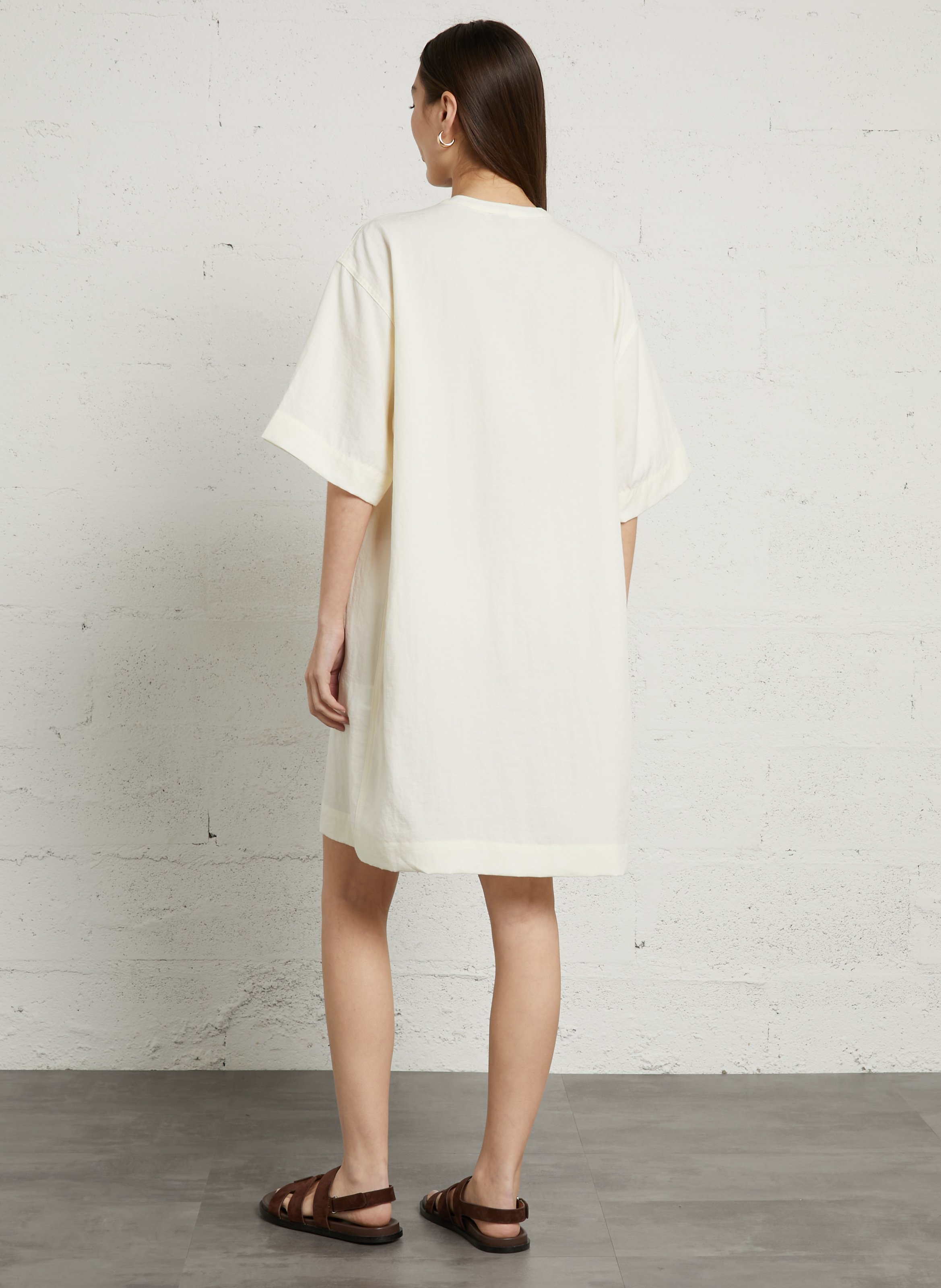 Robe midi col V JC SOPHIE White