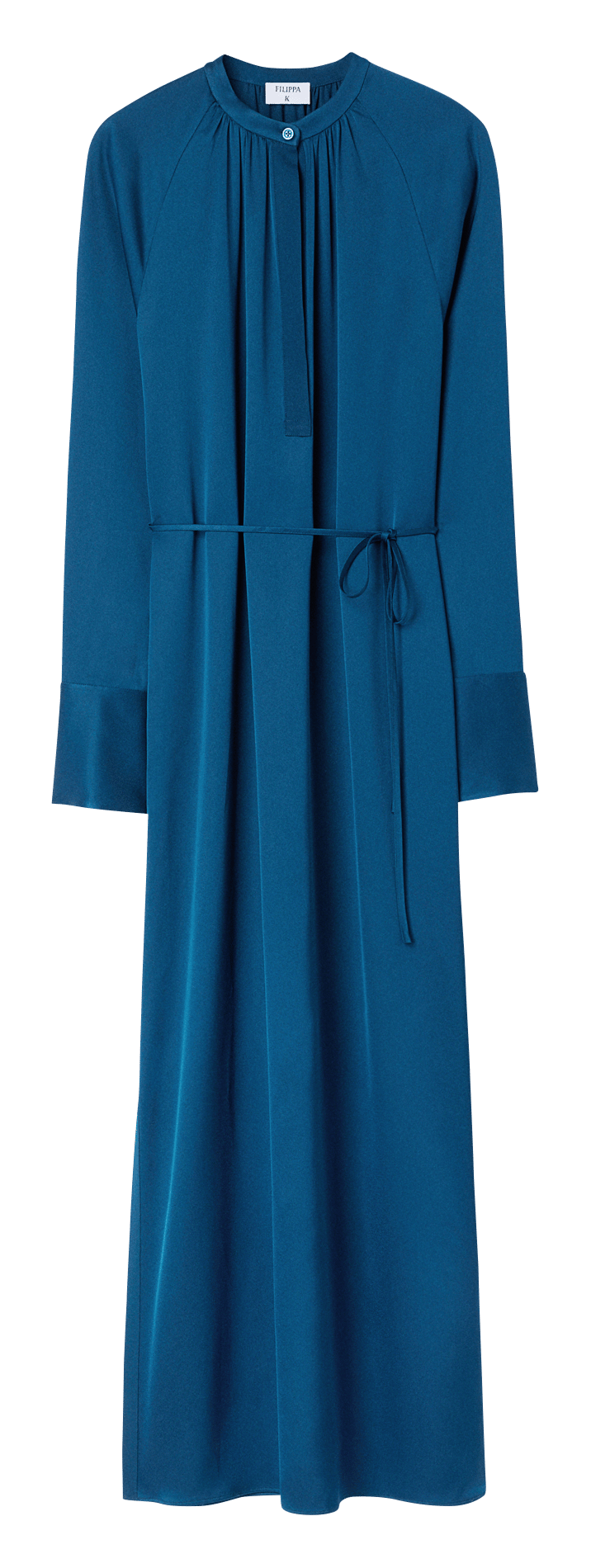 Lange, glanzende jurk FILIPPA K Blauw